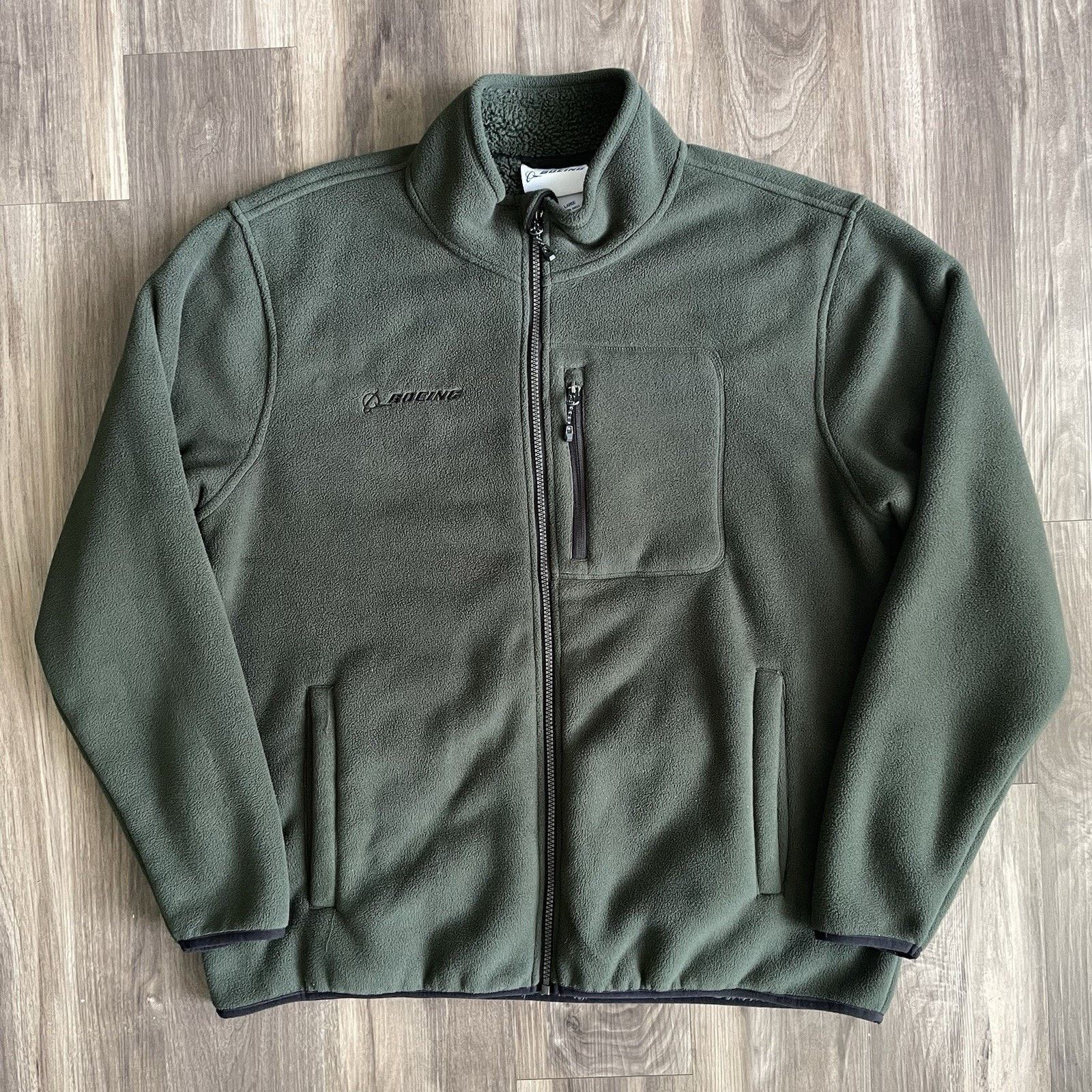 Other Boeing Jacket Mens Size L Geeen Full Zip Fleece Logo Size US L / EU 52-54 / 3 - 1 Thumbnail