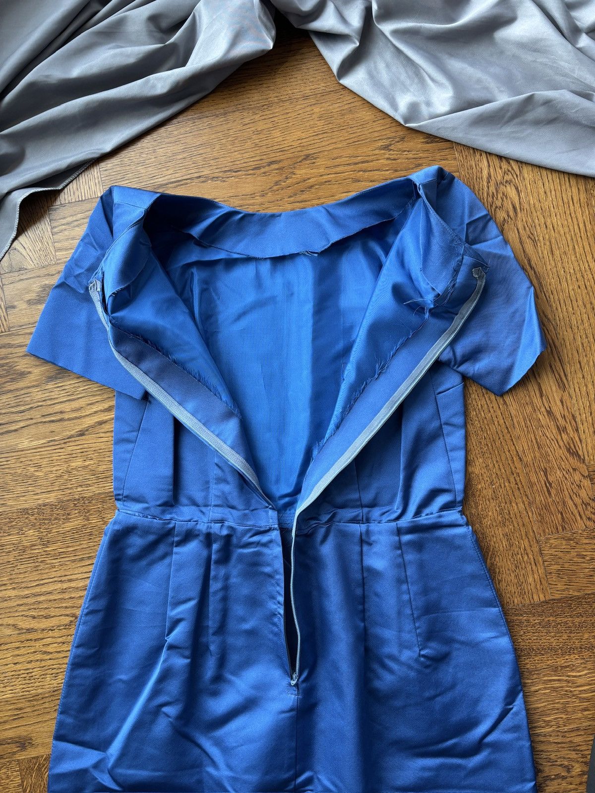 Vintage Vintage Satin Dress Fitted Sheath Pencil Taffeta Structured Size XS / US 0-2 / IT 36-38 - 5 Thumbnail