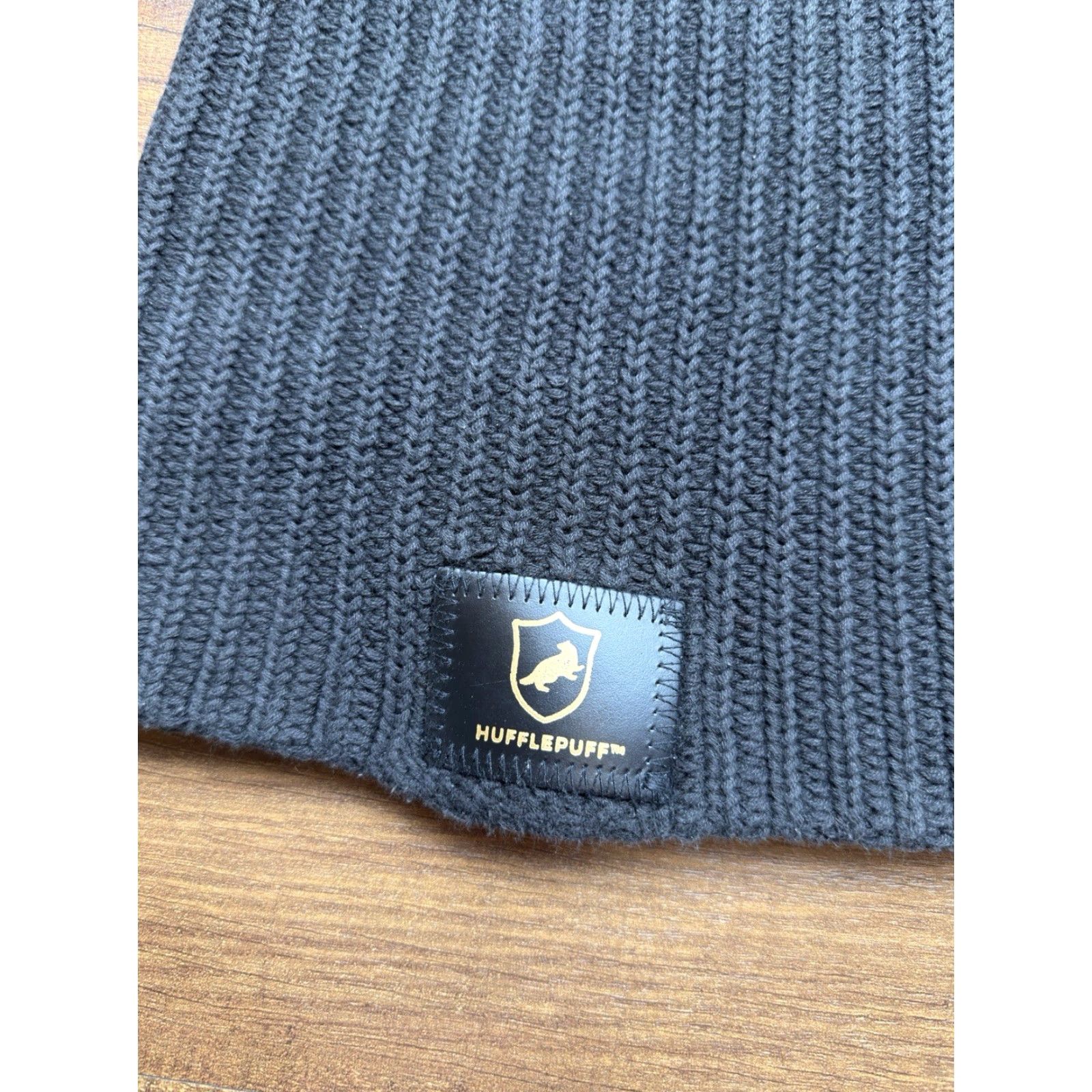 Vintage Harry Potter x Love Your Melon Hufflepuff Black Knit Beanie Size ONE SIZE - 2 Thumbnail