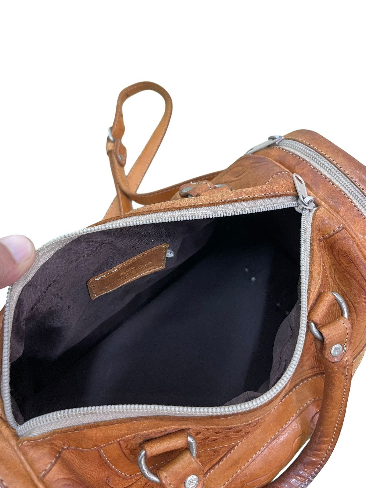 Genuine Leather Full Leather Boston Bag Vintage LL Artworks 2🟩 Size ONE SIZE - 15 Thumbnail