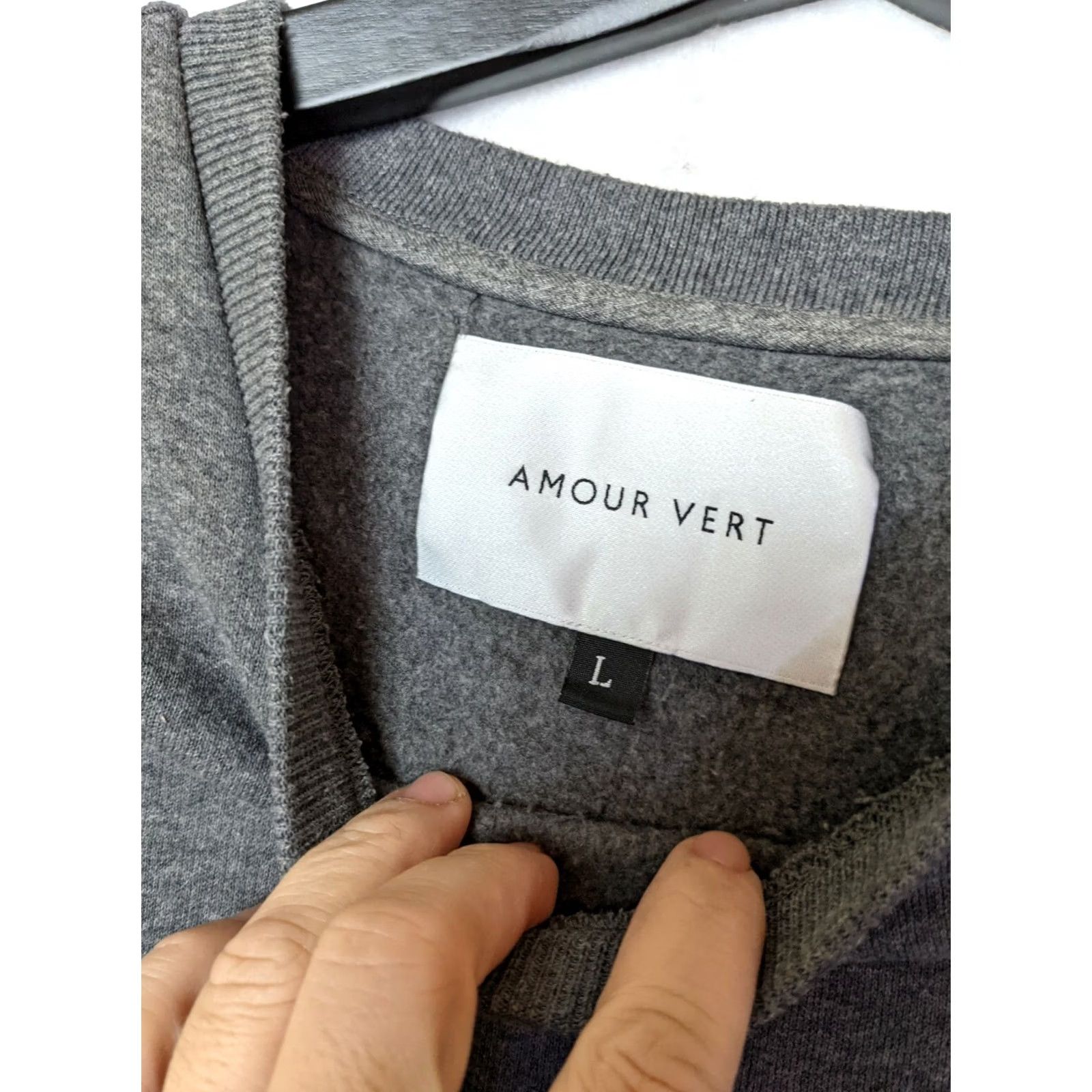 Vintage AMOUR VERT Sweatshirt Pullover Gray Long Sleeve Women's L Size Size L / US 10 / IT 46 - 5 Thumbnail