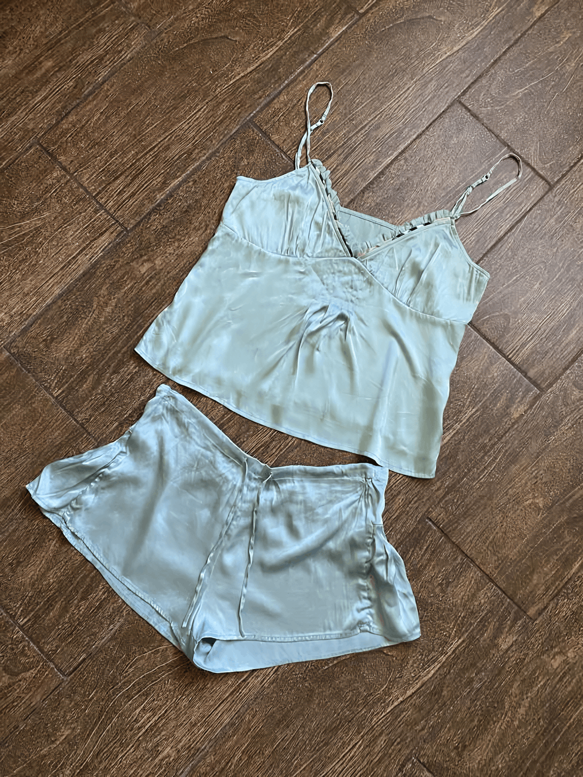 Burberry BURBERRY Sleepwear Set Silk Top Shirt Shorts Home Wear Size ONE SIZE - 2 Thumbnail