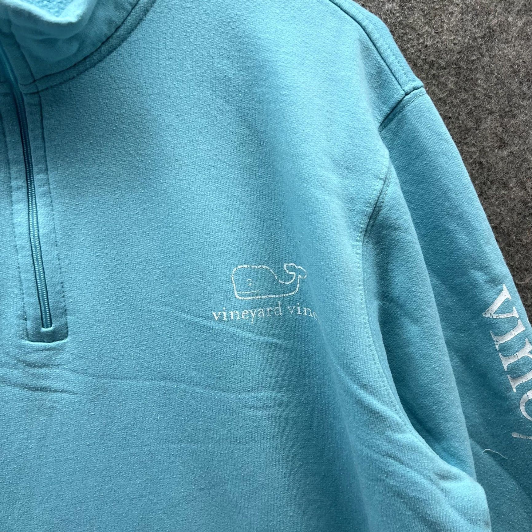 Vineyard Vines Vineyard Vines Sweatshirt Mens Large Blue 1/4 Zip Whale Logo Pullover Fleece Size US L / EU 52-54 / 3 - 4 Thumbnail