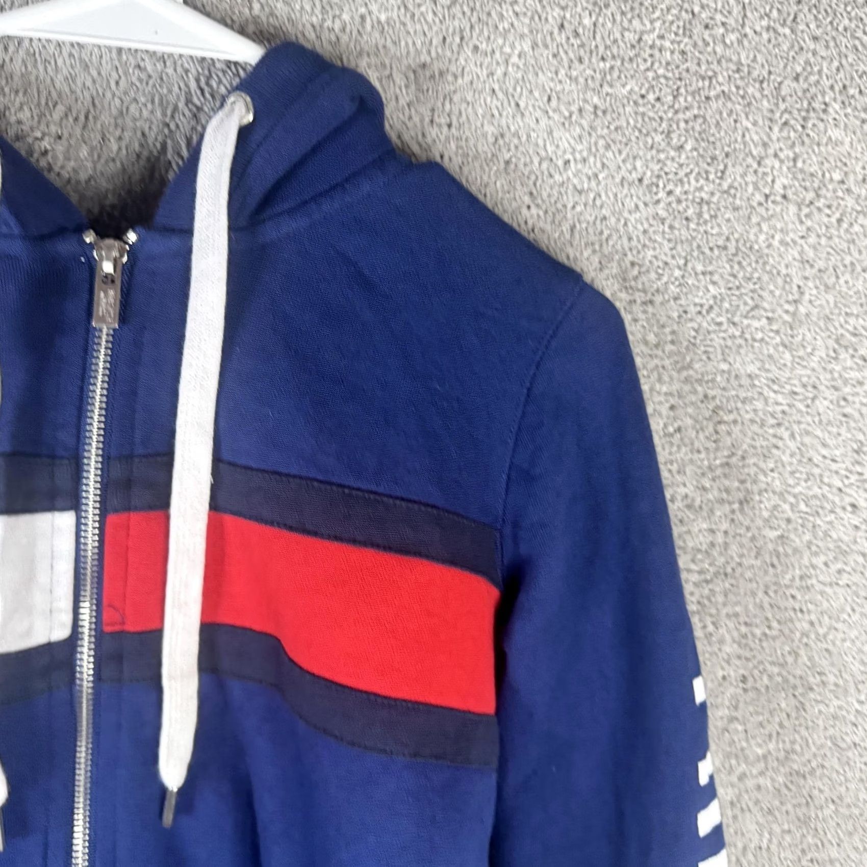 Tommy Hilfiger Tommy Hilfiger Sport Hoodie Womens Large Blue Full Zip Colorblock Logo Size L / US 10 / IT 46 - 4 Thumbnail