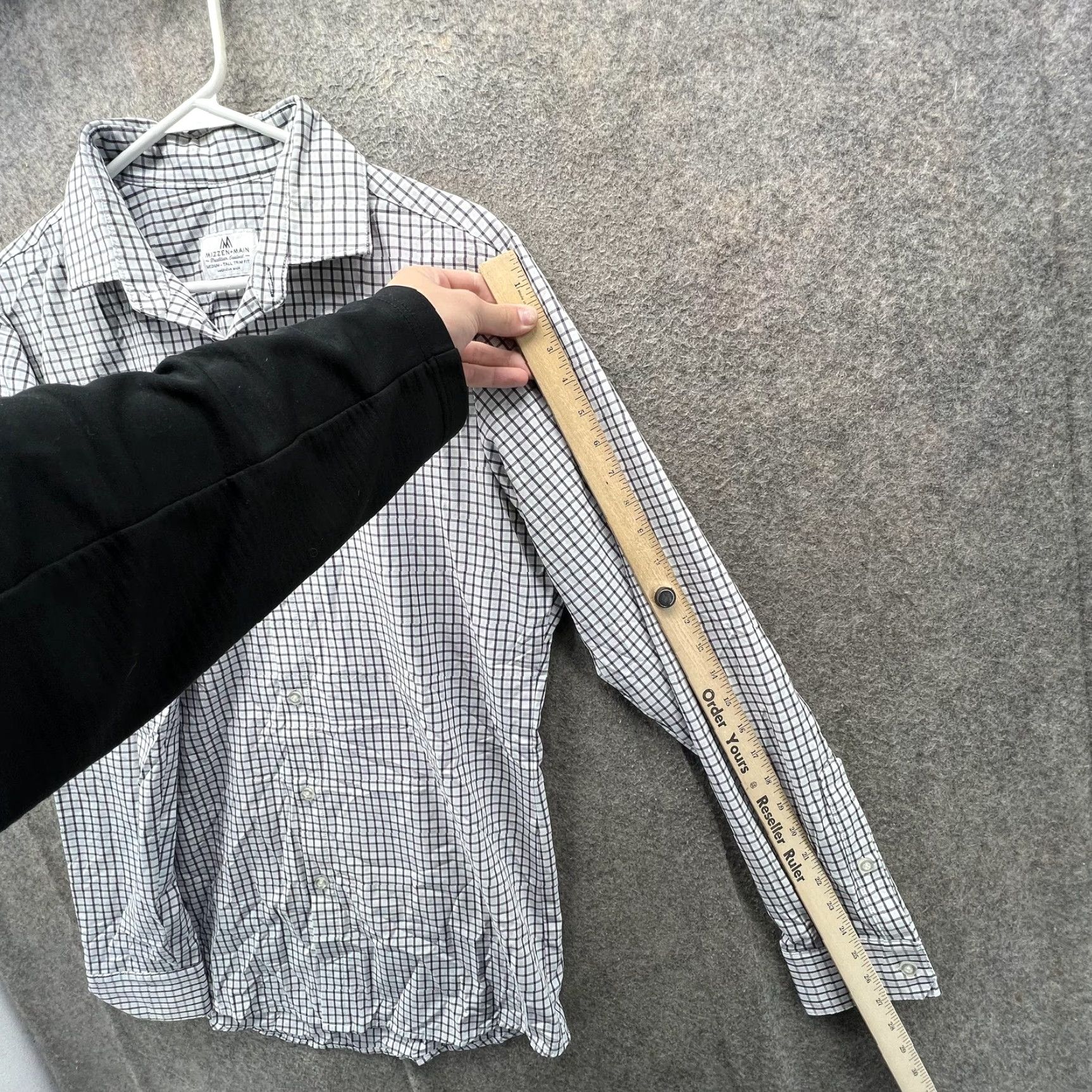 Mizzen+Main Mizzen+Main Dress Shirt Mens MT Blue Check Slim Fit Long Sleeve Shirt Size 40R - 3 Thumbnail