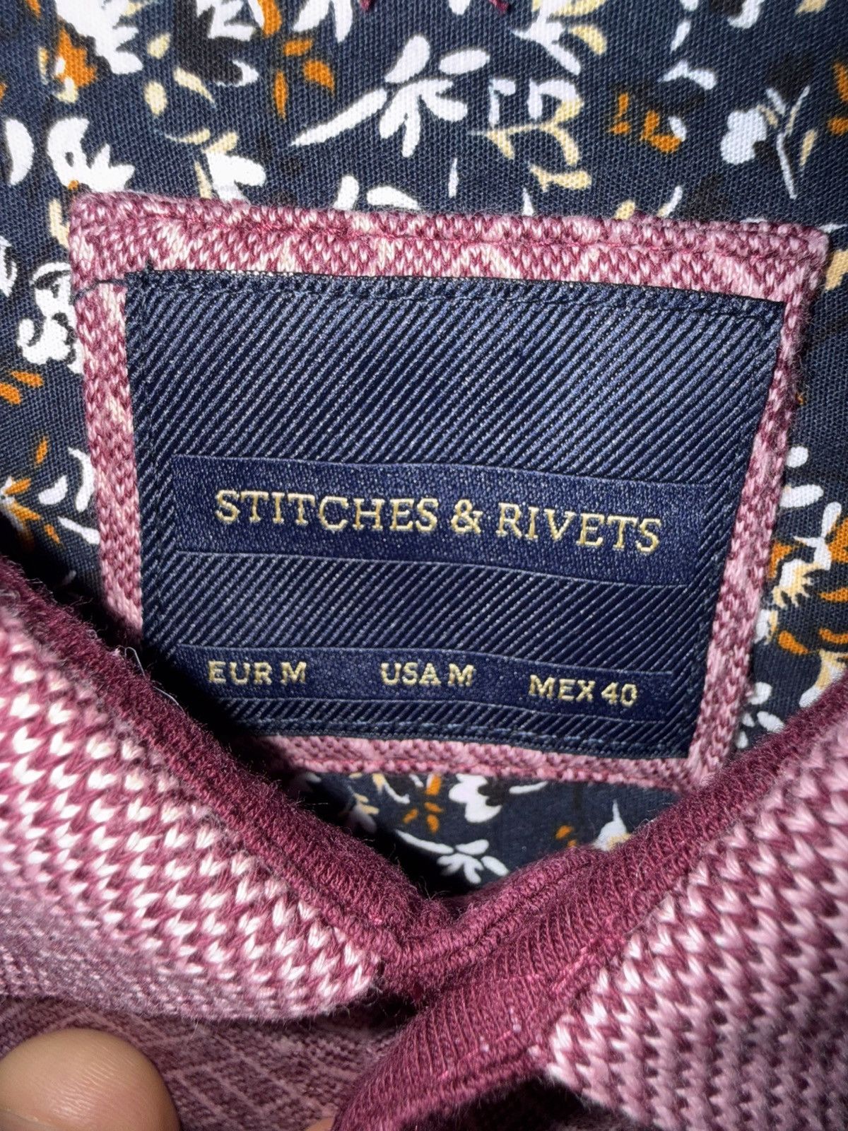 Other Stitches & Rivets Burgundy Polo Size US M / EU 48-50 / 2 - 7 Thumbnail