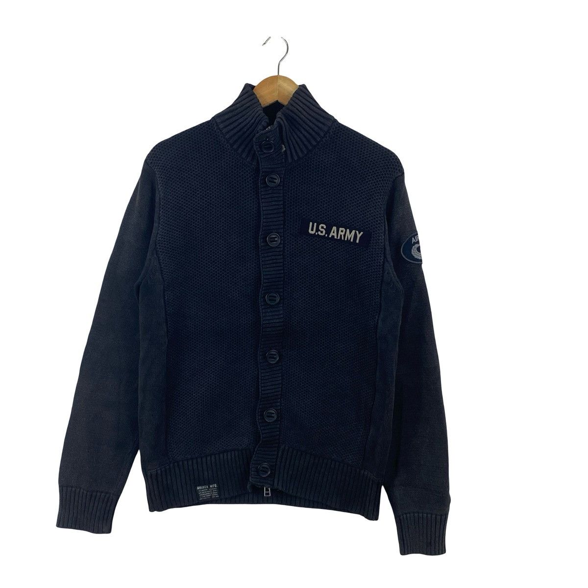Avirex AVIREX U.S ARMY Military Knit Cardigan Sweater Button Up Size US L / EU 52-54 / 3 - 4 Thumbnail