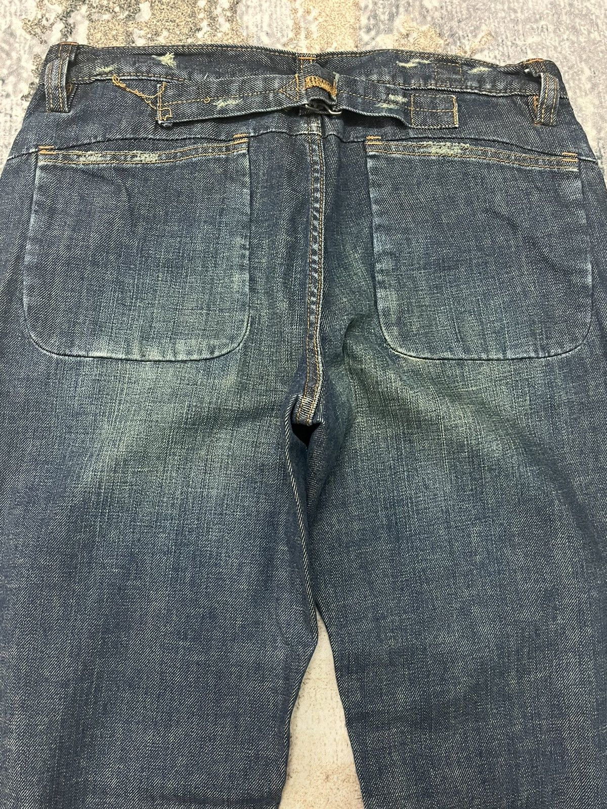 Japanese Brand Bartack Work Denim Jeans Pocket Tape