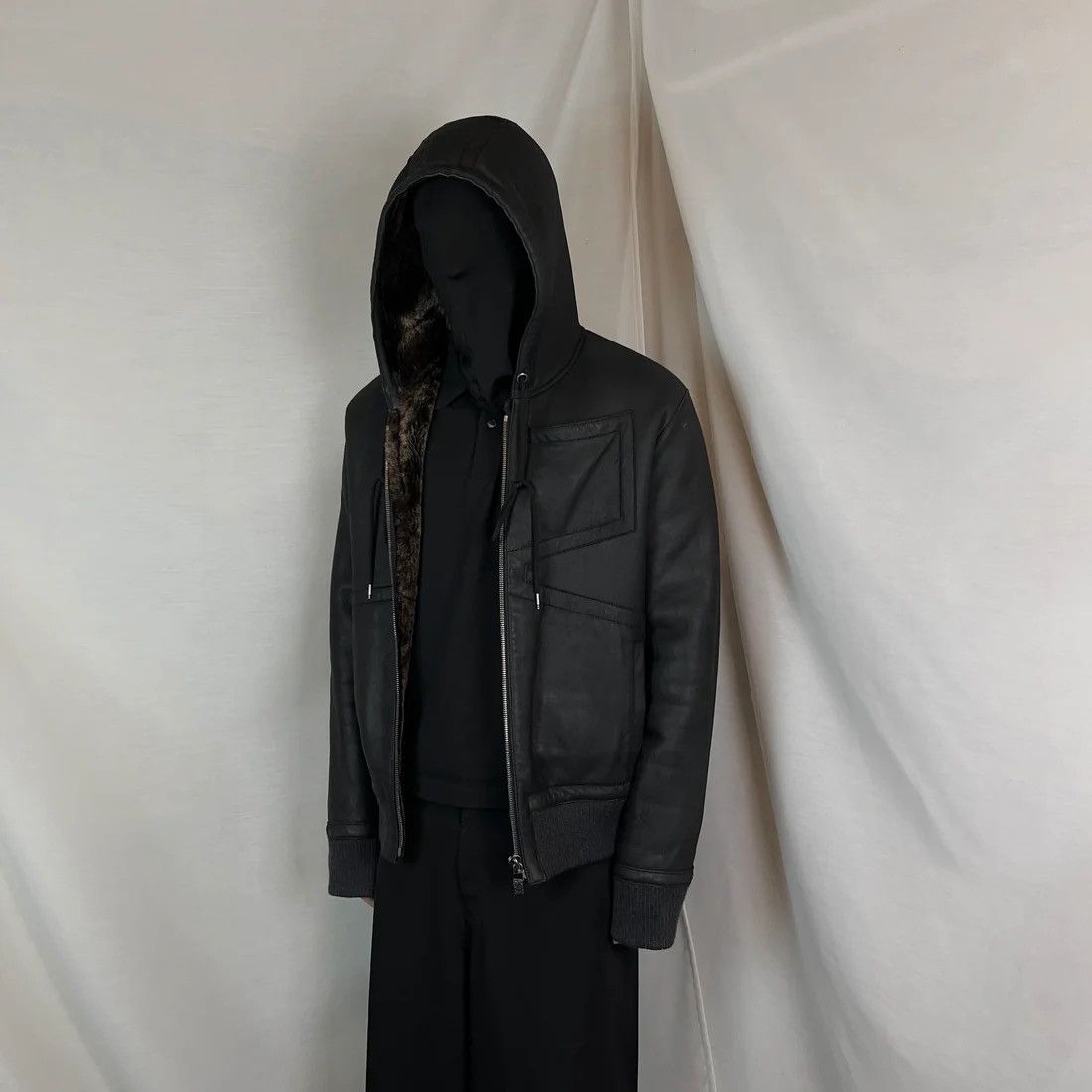 Dirk Bikkembergs Dirk Bikkembergs Hooded Faux Fur Lined Leather Jacket - AW10 Size US L / EU 52-54 / 3 - 2 Thumbnail