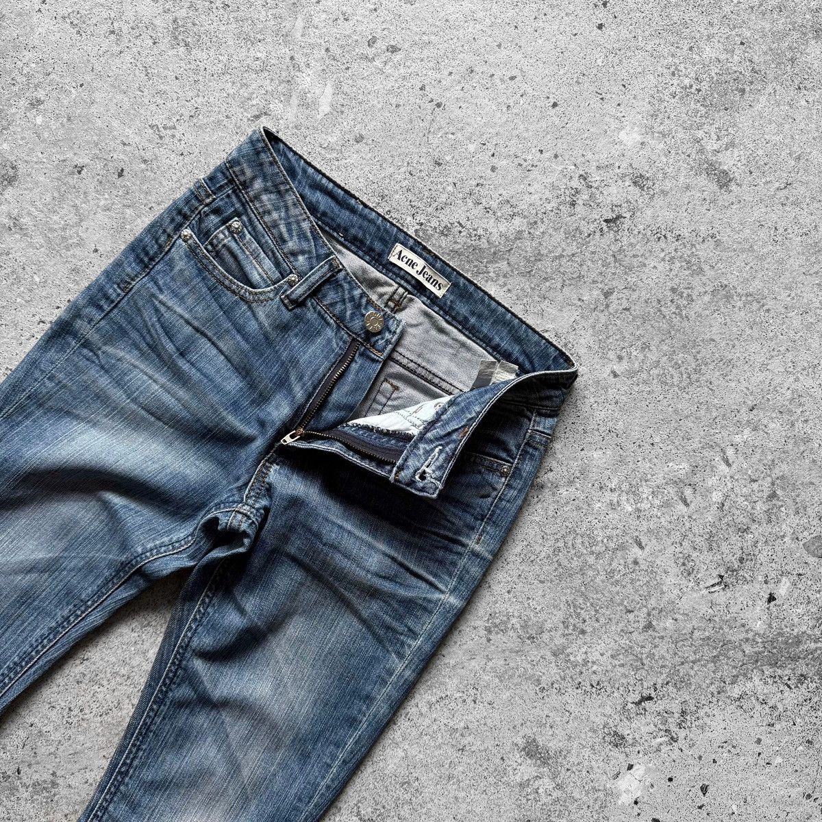 Acne Studios Acne Jeans Vintage Faded Low Rise Skinny Fit Denim Jeans Size 28" / US 6 / IT 42 - 3 Thumbnail