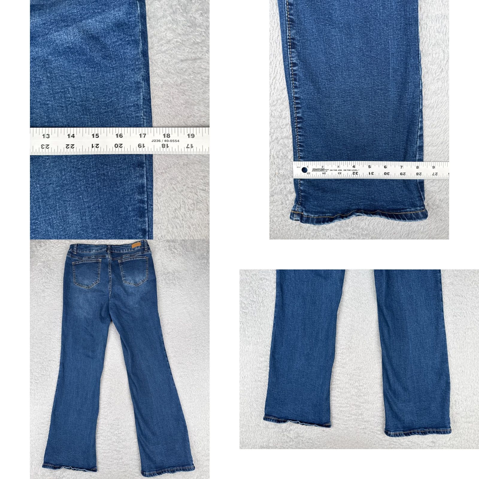 Vintage Blue Jeans Women 12 Blue Denim Bootcut Cotton Blend High Rise Zip Fly 30x29 Denim Jeans Womens Bootcut 30" Blue Str Size 34" / US 12 / IT 48 - 9 Thumbnail