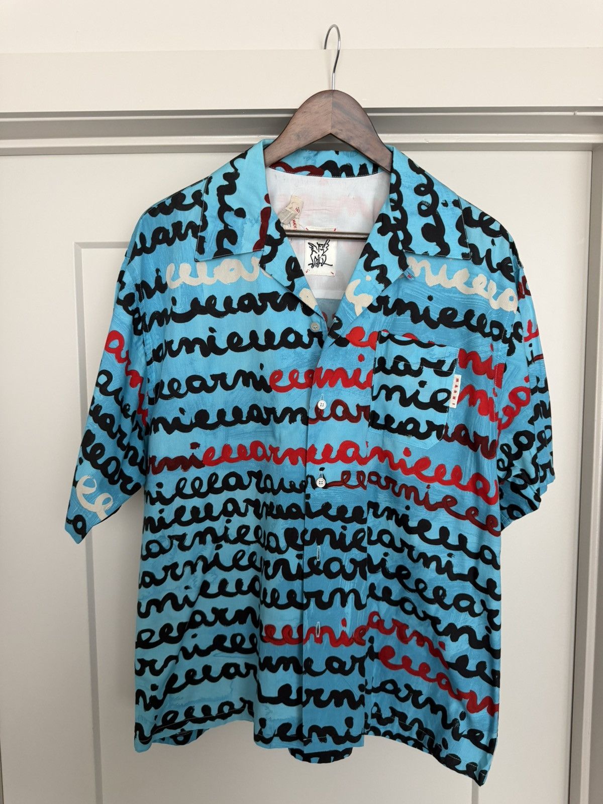 Marni Marni Short-Sleeve Shirt 'Turquoise Size US M / EU 48-50 / 2 - 1 Thumbnail