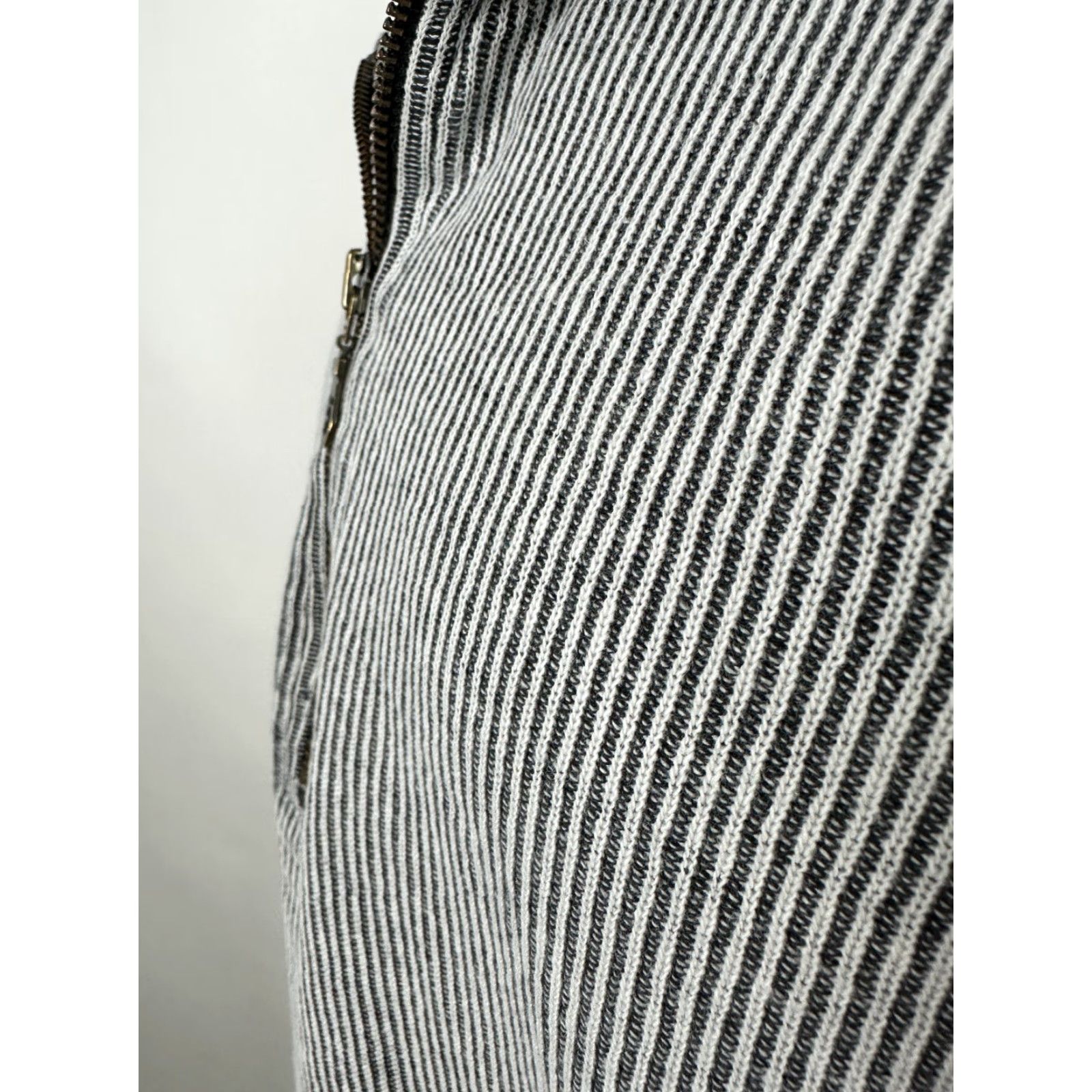 Vintage VINTAGE 90s Structure Pullover Sweatshirt Men L Oversized Striped White 1/4 Zip Distressed Grunge Size US L / EU 52-54 / 3 - 7 Thumbnail