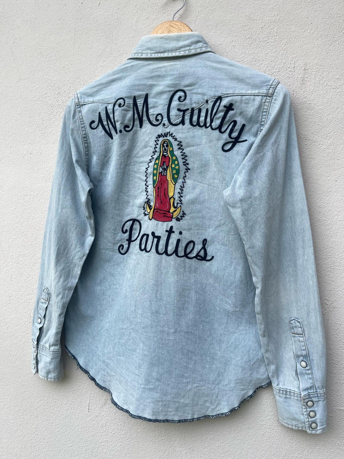 Designer × Japanese Brand × Wacko Maria Wacko Maria Guilty Parties Wash Denim Western Shirt Size US S / EU 44-46 / 1 - 13 Thumbnail