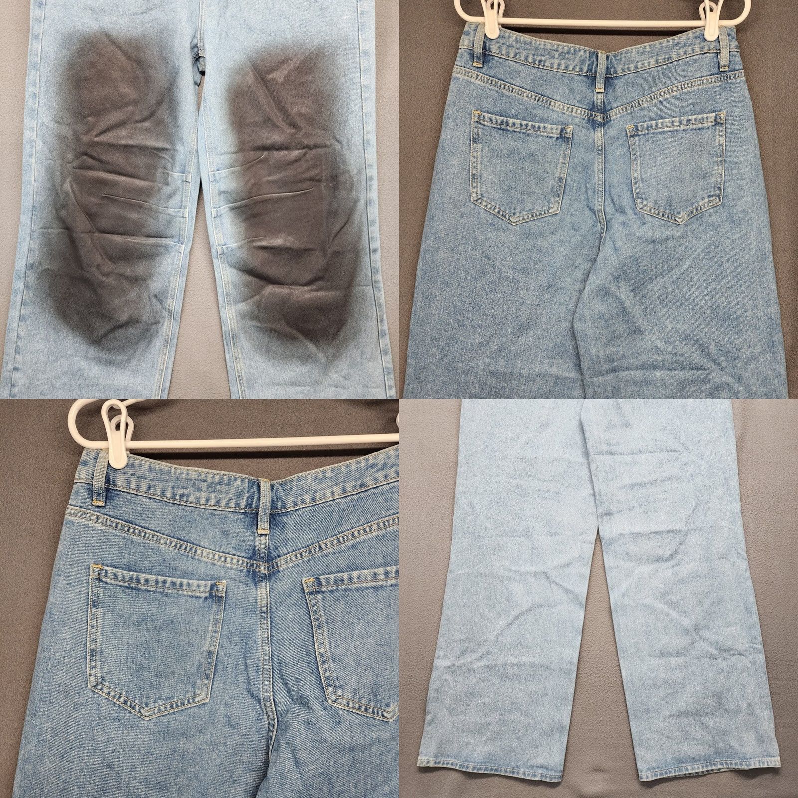Vintage Rehab Lab Jeans Womens Large Baggy Wide-Leg Light Wash Distressed Dark Fade 5-Pocket Denim Jeans Mens? Size 36" / US 14 / IT 50 - 9 Thumbnail