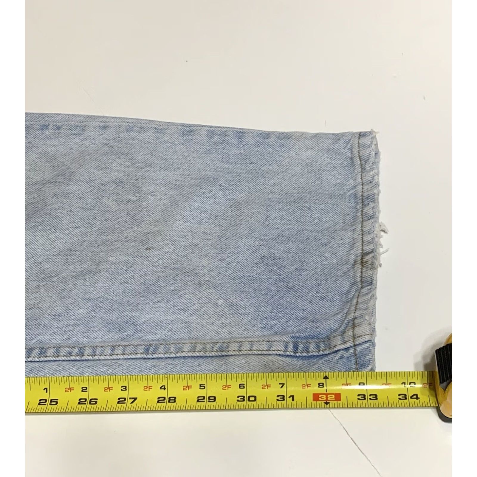 Levi's VINTAGE Levi's 505 Jeans Mens Regular Fit Blue Distressed Orange Tab 36x33 Straight Belts Loops USA 80s 90s Mens Size US 36 / EU 52 - 7 Thumbnail