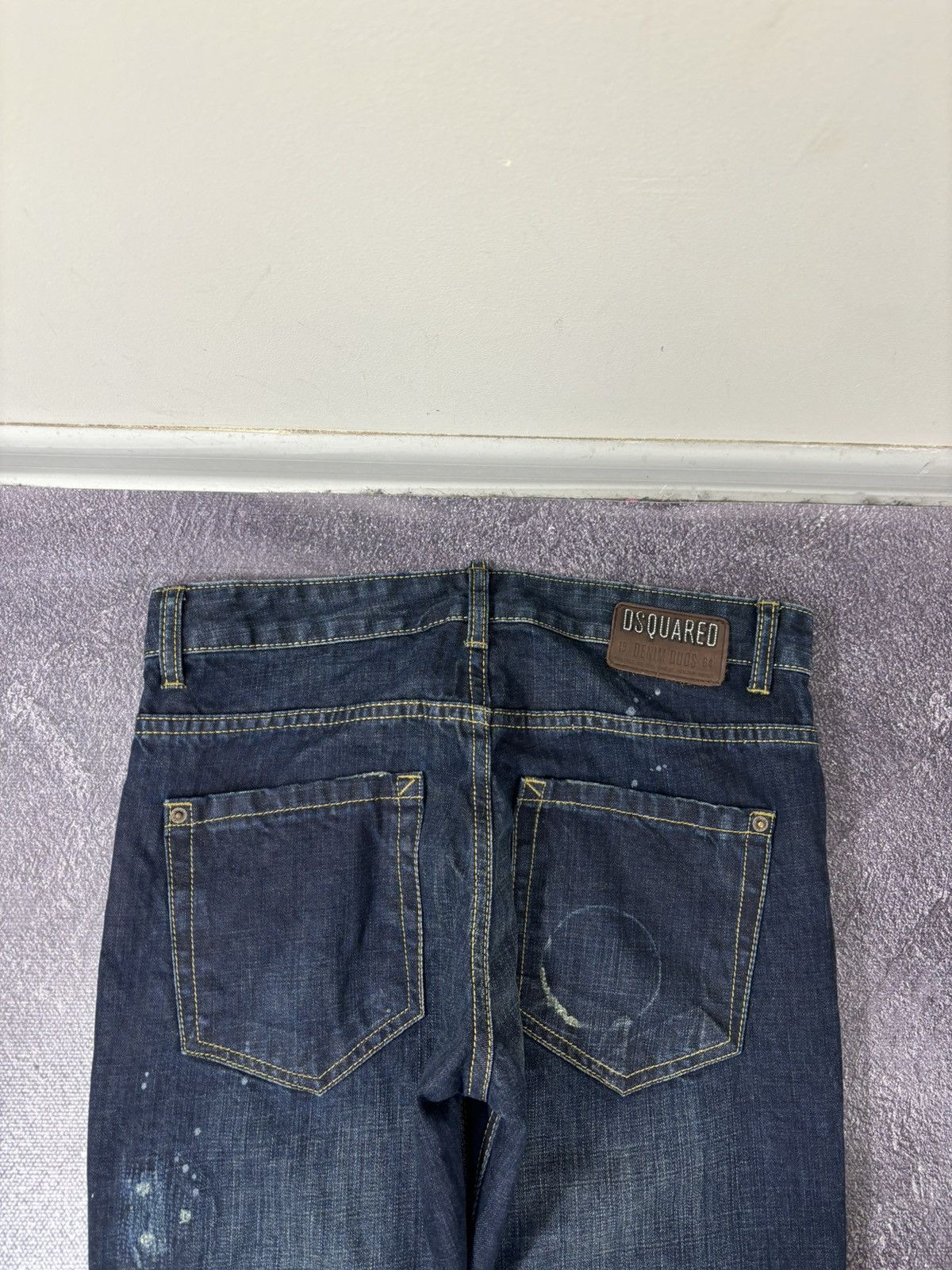 Dsquared2 Dsquared2 Men’s Faded Navy Blue Ripped Slim Fit Denim Jeans Size US 32 / EU 48 - 19 Thumbnail