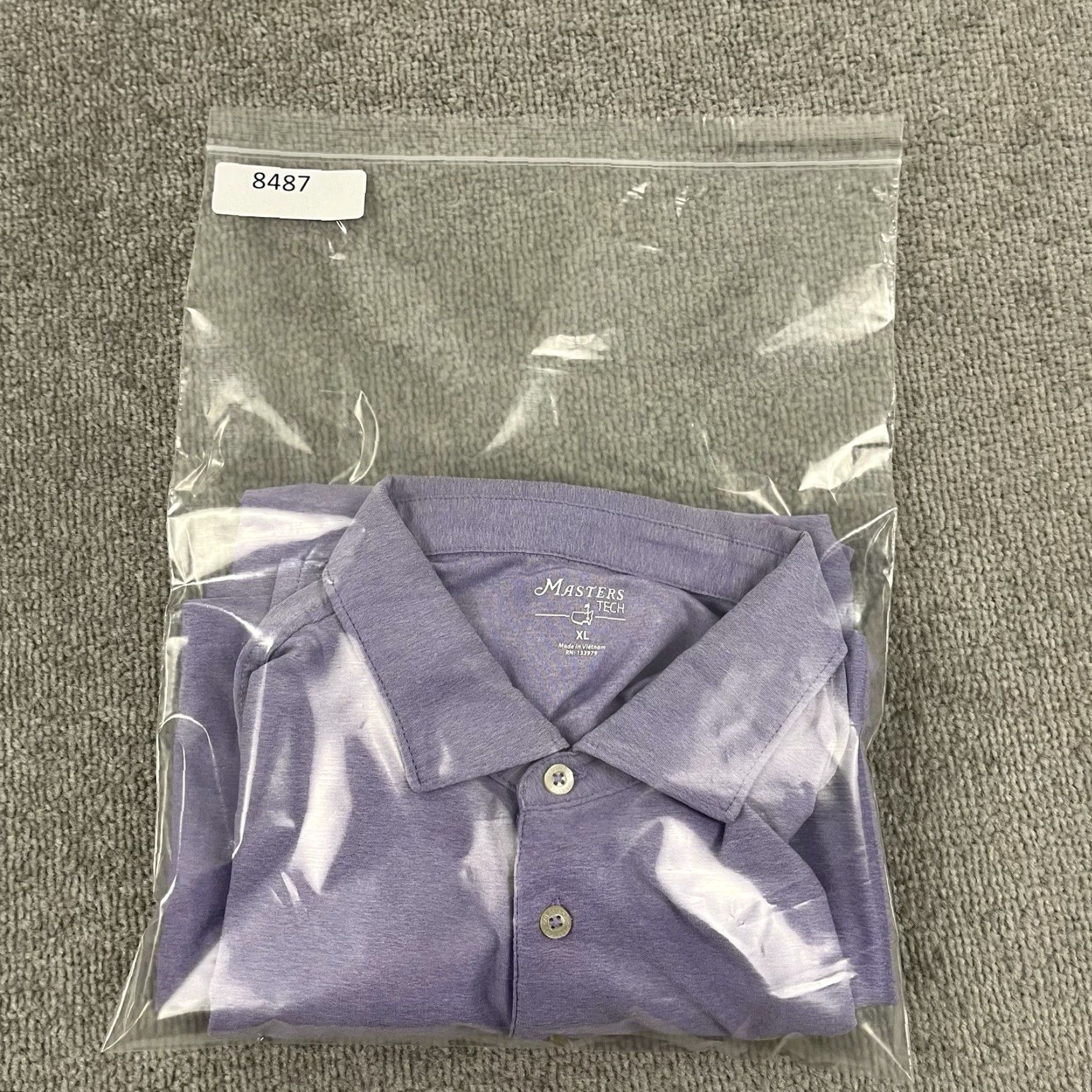 Vintage MASTERS TECH Polo Mens XL Purple Augusta Golf Performance Sport Size US XL / EU 56 / 4 - 8 Thumbnail