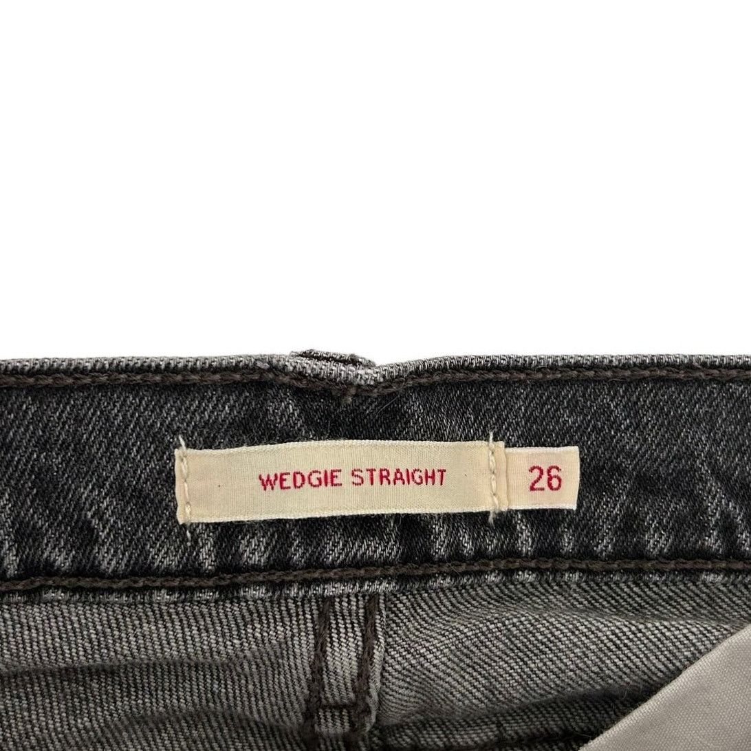 Levi's Levi's Premium Black Wedgie Straight Jeans Sz 26 Size 26" / US 2 / IT 38 - 2 Thumbnail