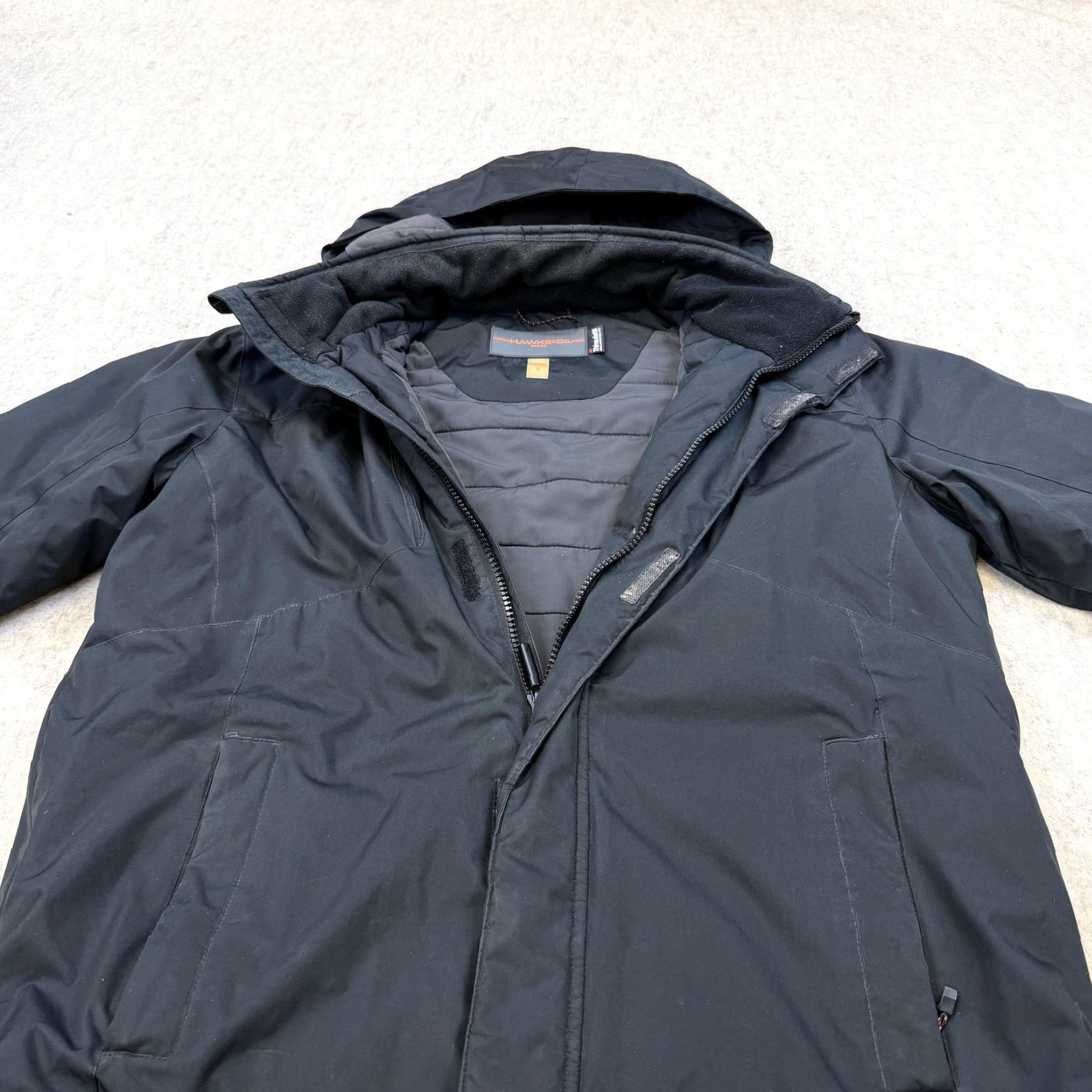 CO Hawke & Co Sport Jacket Mens Large Black Thinsulate Hooded Parka Water Resistant Size US L / EU 52-54 / 3 - 7 Thumbnail