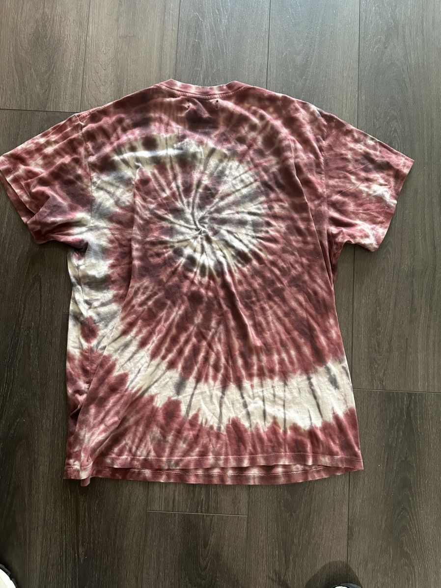 Amiri AMIRI Spiral Tie-Dye Logo Tee – Red/Black/White Size US M / EU 48-50 / 2 - 2 Thumbnail