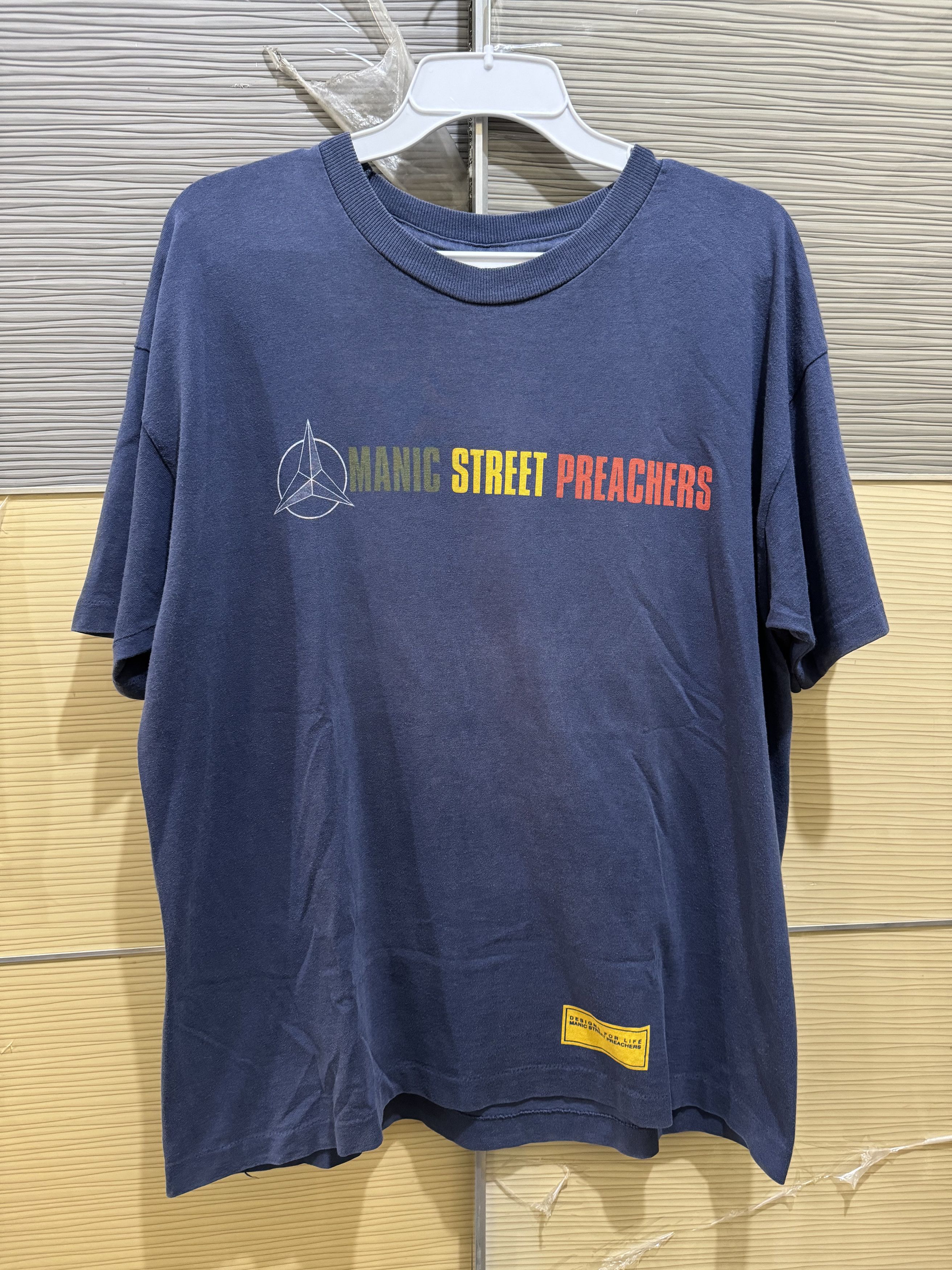 Image of Band Tees x Screen Stars Designs For Life Manic Street Preachers 90's in Navy, Men's (Size XL)