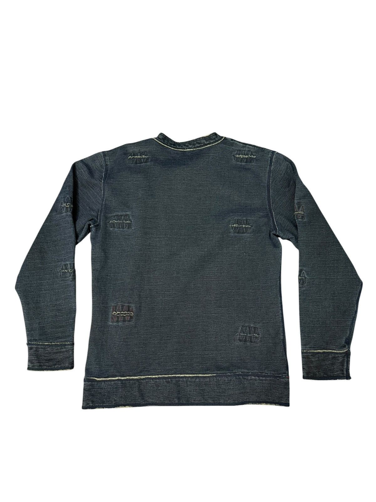Japanese Brand Indigo Blue Eternal Denim Like Boro Sweater visvim 7🟩3 Size US M / EU 48-50 / 2 - 11 Thumbnail