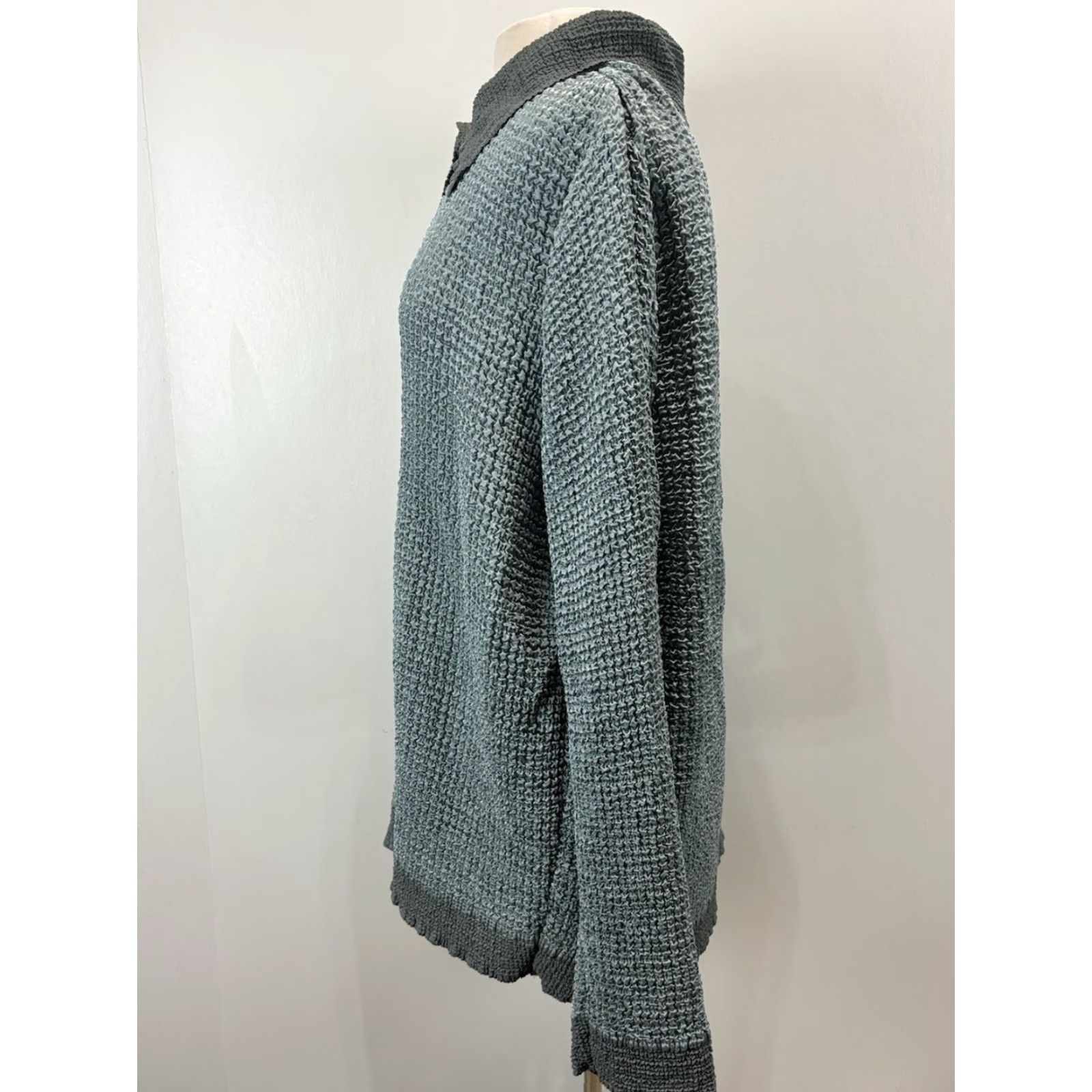 Vintage Bala Bala 2 Pc Twin Set Shirt Sz X-Large Women’s Green Grey Crinkled Texture Y2K Size XL / US 12-14 / IT 48-50 - 3 Thumbnail