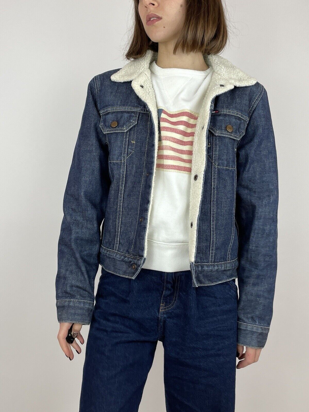 Tommy Hilfiger Tommy Hilfiger women denim sherpa jacket y2k Size M / US 6-8 / IT 42-44 - 1 Thumbnail