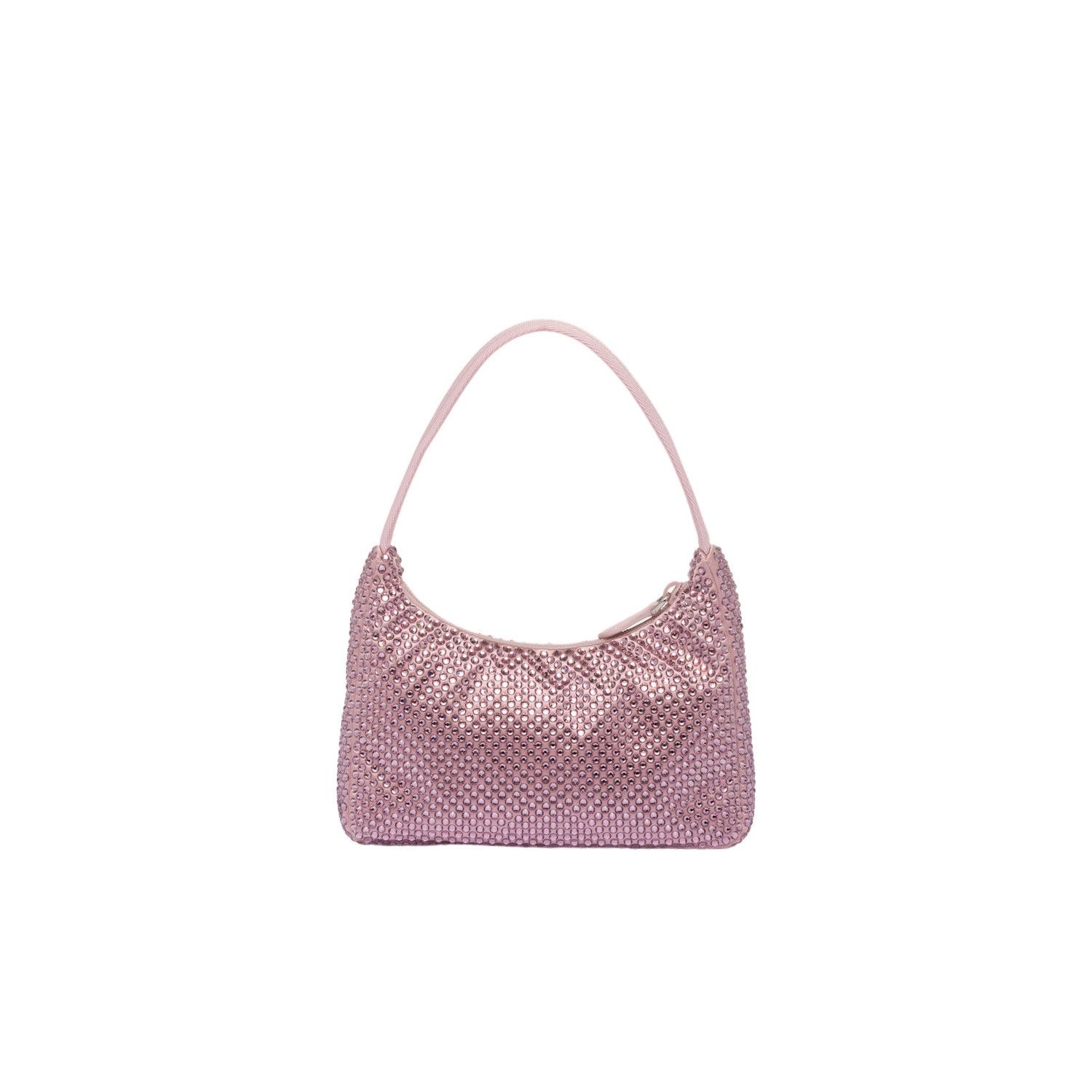 Prada PRADA Re-Edition $2350 Albaster Pink Crystals Satin Mini Top Size ONE SIZE - 3 Thumbnail
