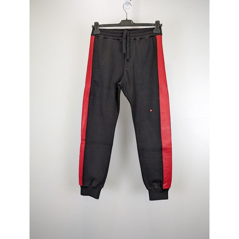 Alexander McQueen o1rshd1 Sweatpant Jogger in Black / Red Size US 32 / EU 48 - 2 Thumbnail