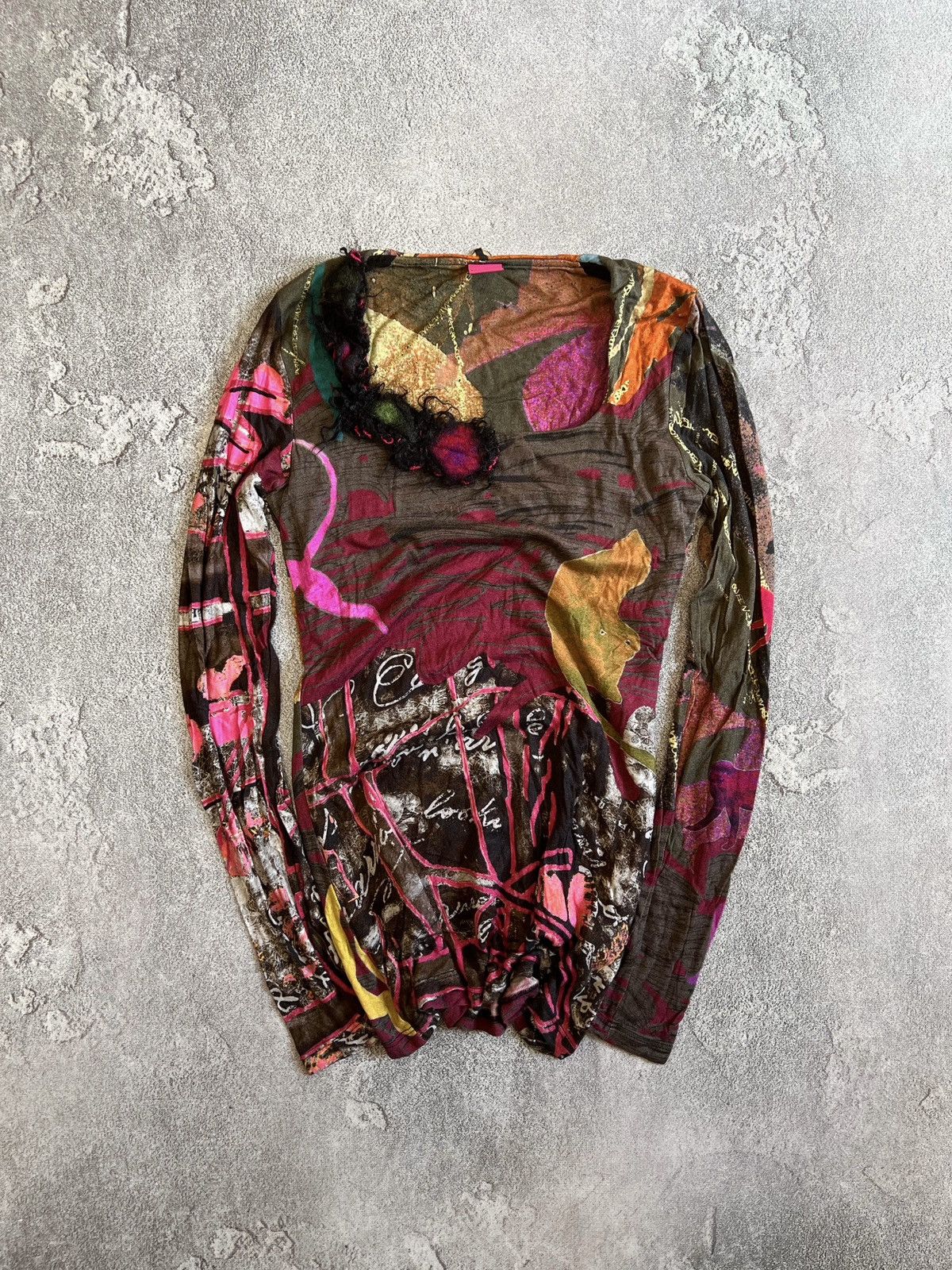 Designer Save The Queen S All Printed Long Sleeve Top Blouse Gaultier Size S / US 4 / IT 40 - 1 Thumbnail