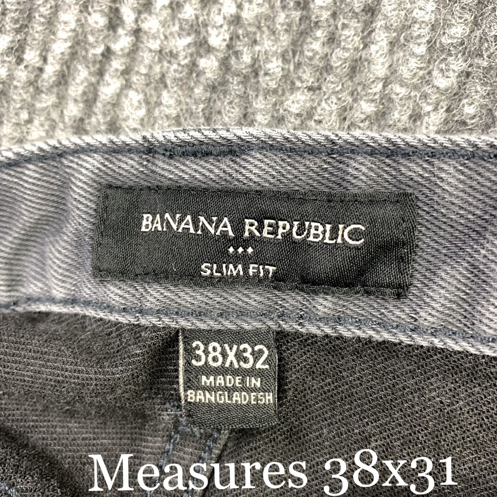 Banana Republic Banana Republic Jeans Slim Denim 38x31 Gray Men Modern Classic Stretch 5-Pocket Belt Loops Size US 38 / EU 54 - 2 Thumbnail