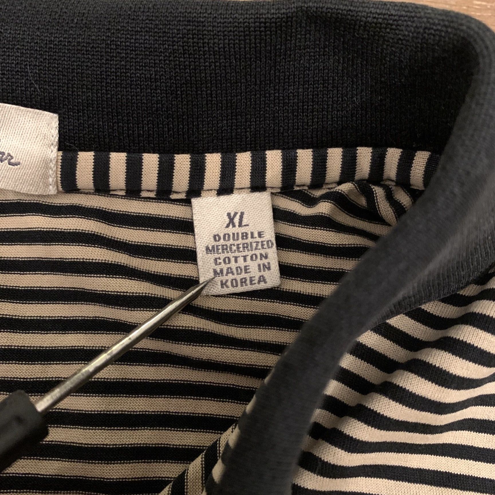 Peter Millar Peter Millar Polo Shirt Blue White Striped XL Mens Short Sleeve Collared Button-Down Performance Golf Breathable Moisture Wicking Easy Care Size US XL / EU 56 / 4 - 3 Thumbnail