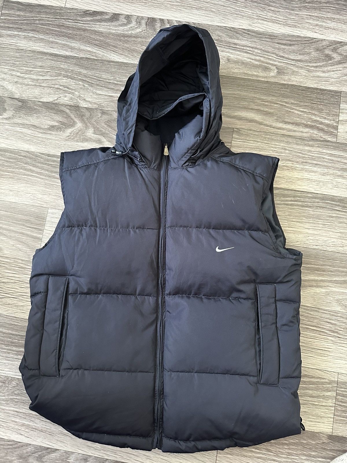 Vintage NIKE Vintage Goose Down Navy Blue Gilet Jacket 90s Hype y2k Size US M / EU 48-50 / 2 - 4 Thumbnail