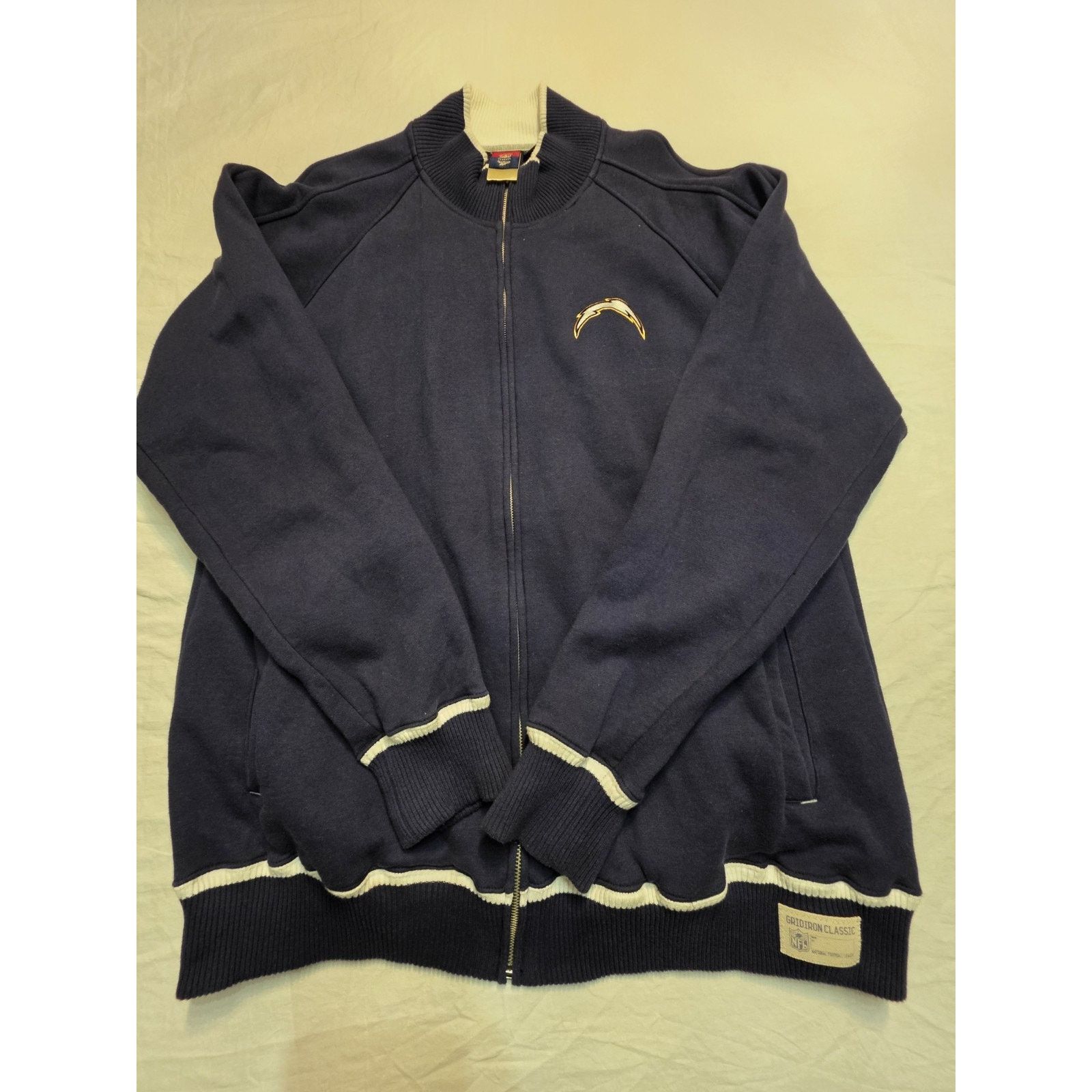 Reebok San Diego Chargers Reebok NFL Classic Men's Size Xl Zip Up Size US XL / EU 56 / 4 - 1 Thumbnail