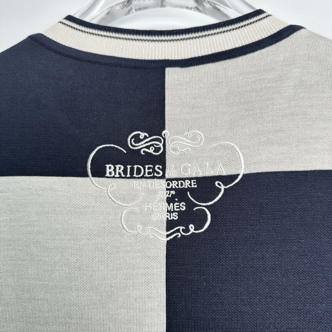 Hermes Hermès Black and White Spliced Knit Straight Dress K26WX Size XS / US 0-2 / IT 36-38 - 6 Thumbnail