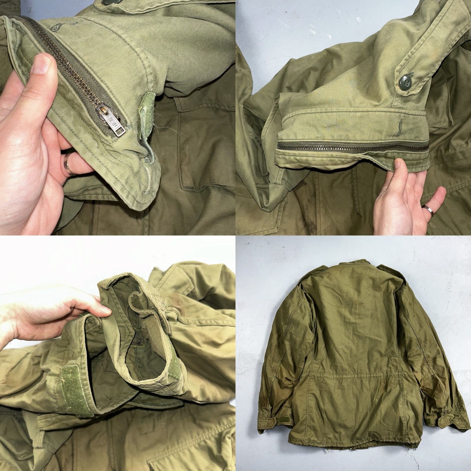 Vintage VINTAGE U.S. ARMY M-65 JACKET Coat Green Nylon All Seasons Full Zip Hooded Pockets Men M Medium VTG Vietnam 70s Style Military Jacket Size US M / EU 48-50 / 2 - 9 Thumbnail
