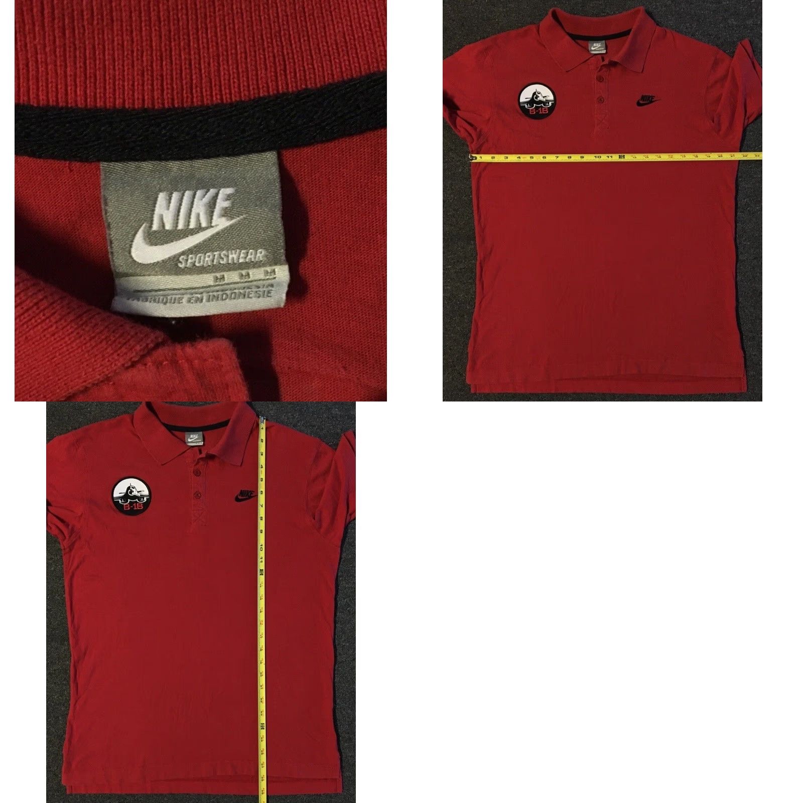 Nike VINTAGE Nike US Air Force B-1B Polo Shirt M Military Army Bomber Swoosh Eagle 90s T-Shirt Mens Red Graphic Tee Size US M / EU 48-50 / 2 - 8 Thumbnail