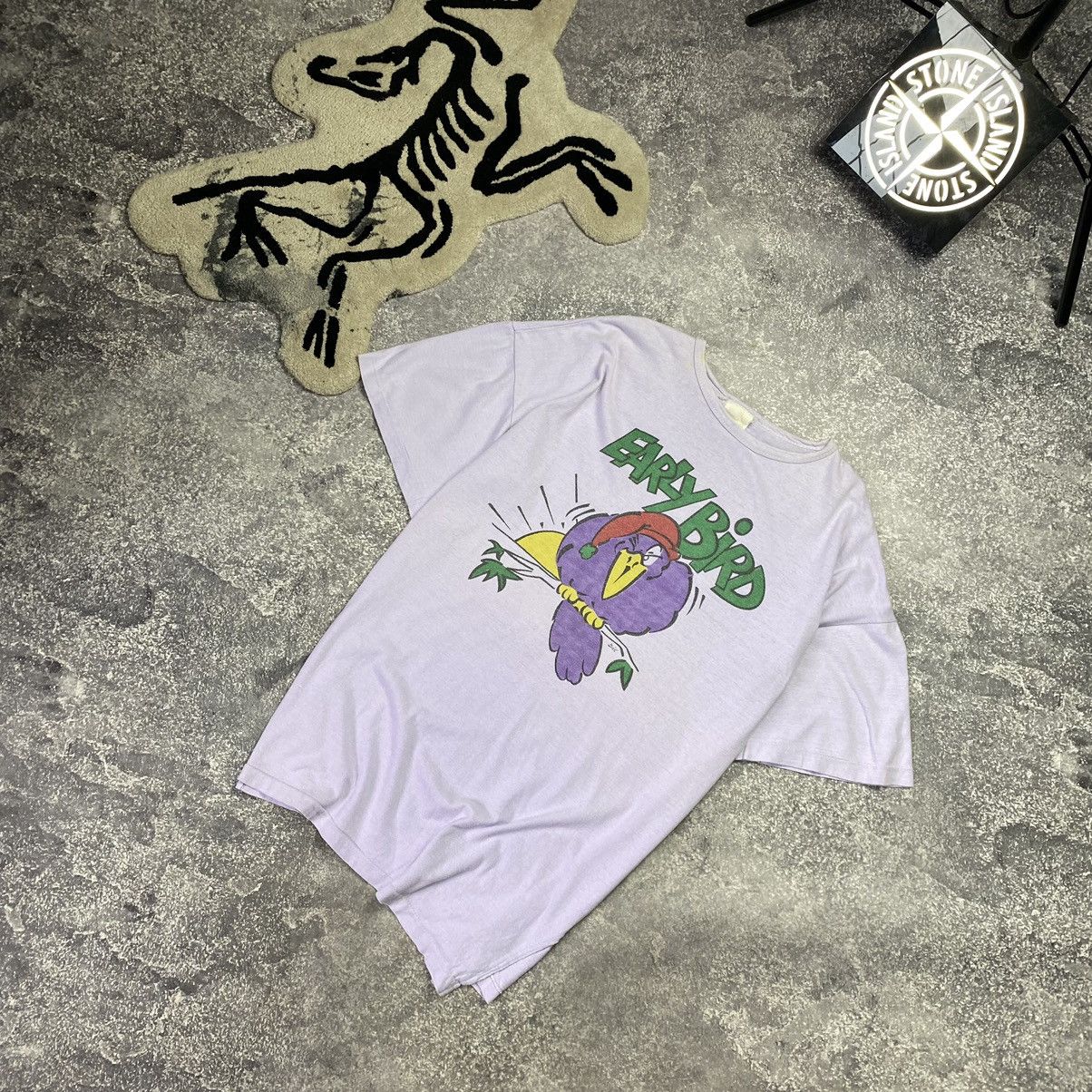Vintage Vintage 90’s Early Bird Big Logo Singl stitch graphic tee Size US XL / EU 56 / 4 - 1 Thumbnail