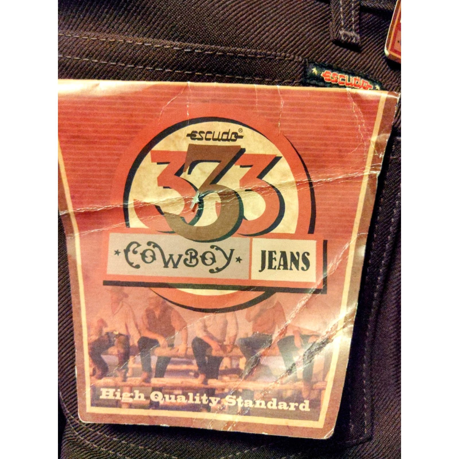 Vintage VINTAGE Escudo 333 Estilo Men's Brown Cowboy Jeans Shirt Category: Jeans? Size US 32 / EU 48 - 3 Thumbnail