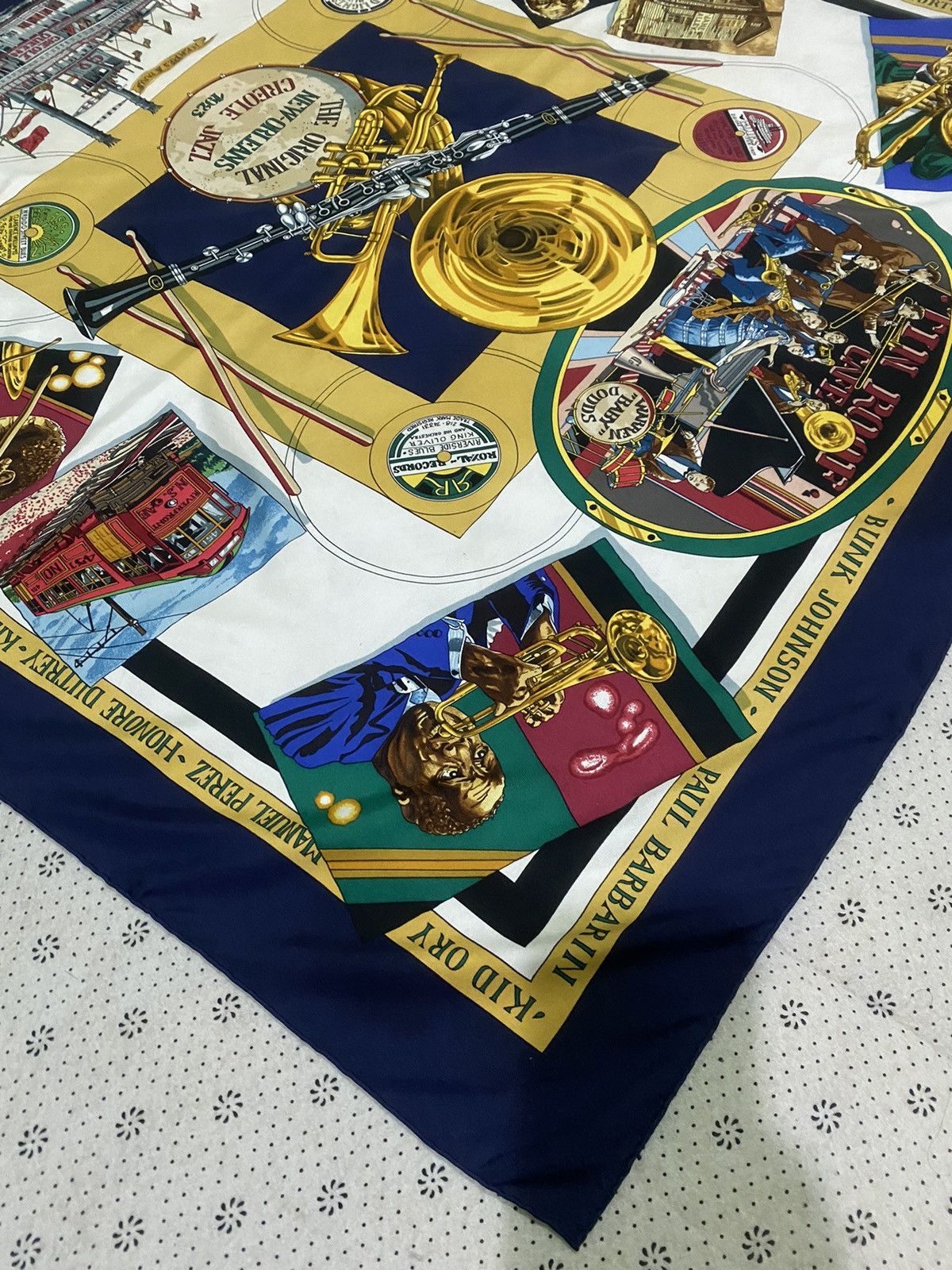 Hermes Vintage 90’s Hermes by Loic Dubigeon Silk 90 Scarf Size ONE SIZE - 9 Thumbnail