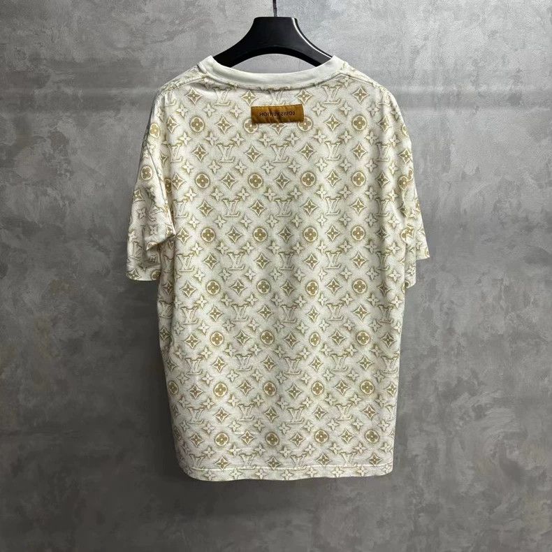 Louis Vuitton Louis Vuitton Beige full print logo short sleeve 2502-Next Size US XXL / EU 58 / 5 - 2 Thumbnail