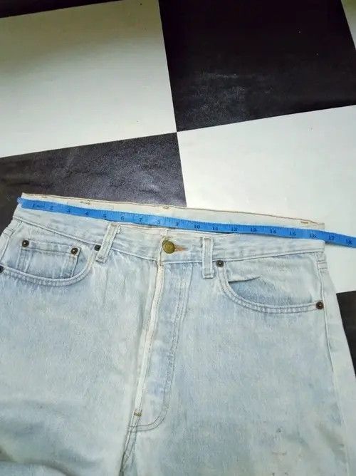 Levi's × Vintage 80s Vintage Levis 501 Made In USA Sun Faded Distressed Jeans Size US 33 - 8 Thumbnail
