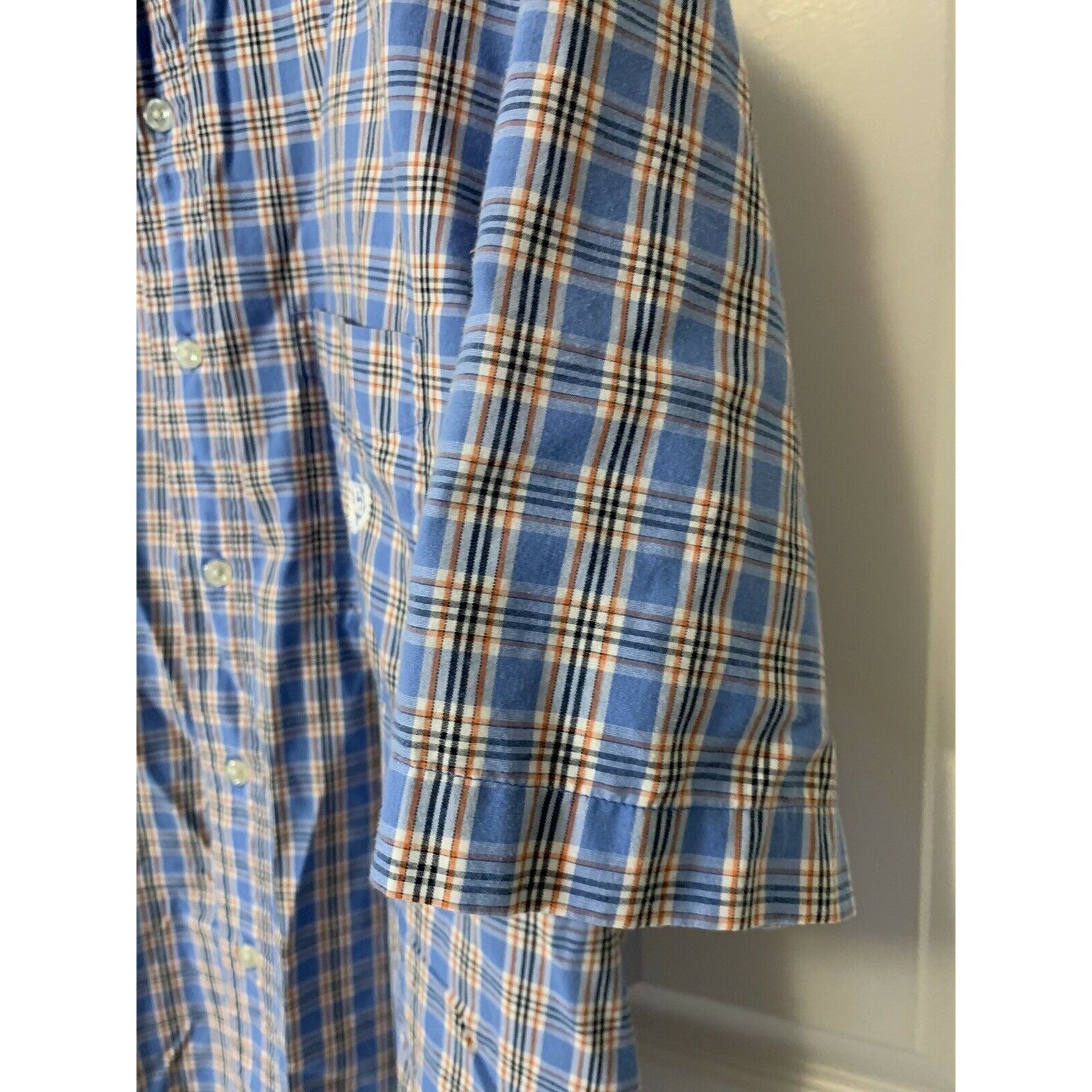 Chaps Chaps Plaid Short Sleeve Men's Button-Down Shirt Sz L Blue O Size US L / EU 52-54 / 3 - 4 Thumbnail