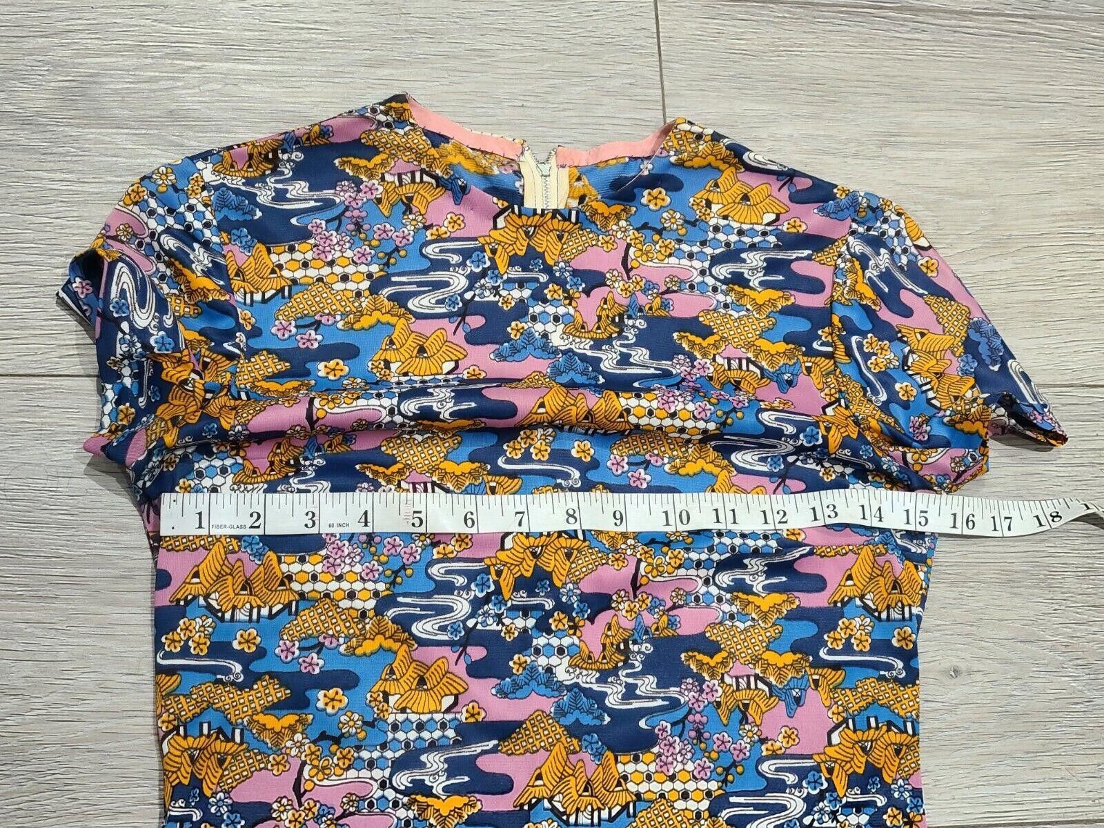 Designer Vintage Top Womens Medium Asian 1970s Homemade Zip Up Size M / US 6-8 / IT 42-44 - 4 Thumbnail