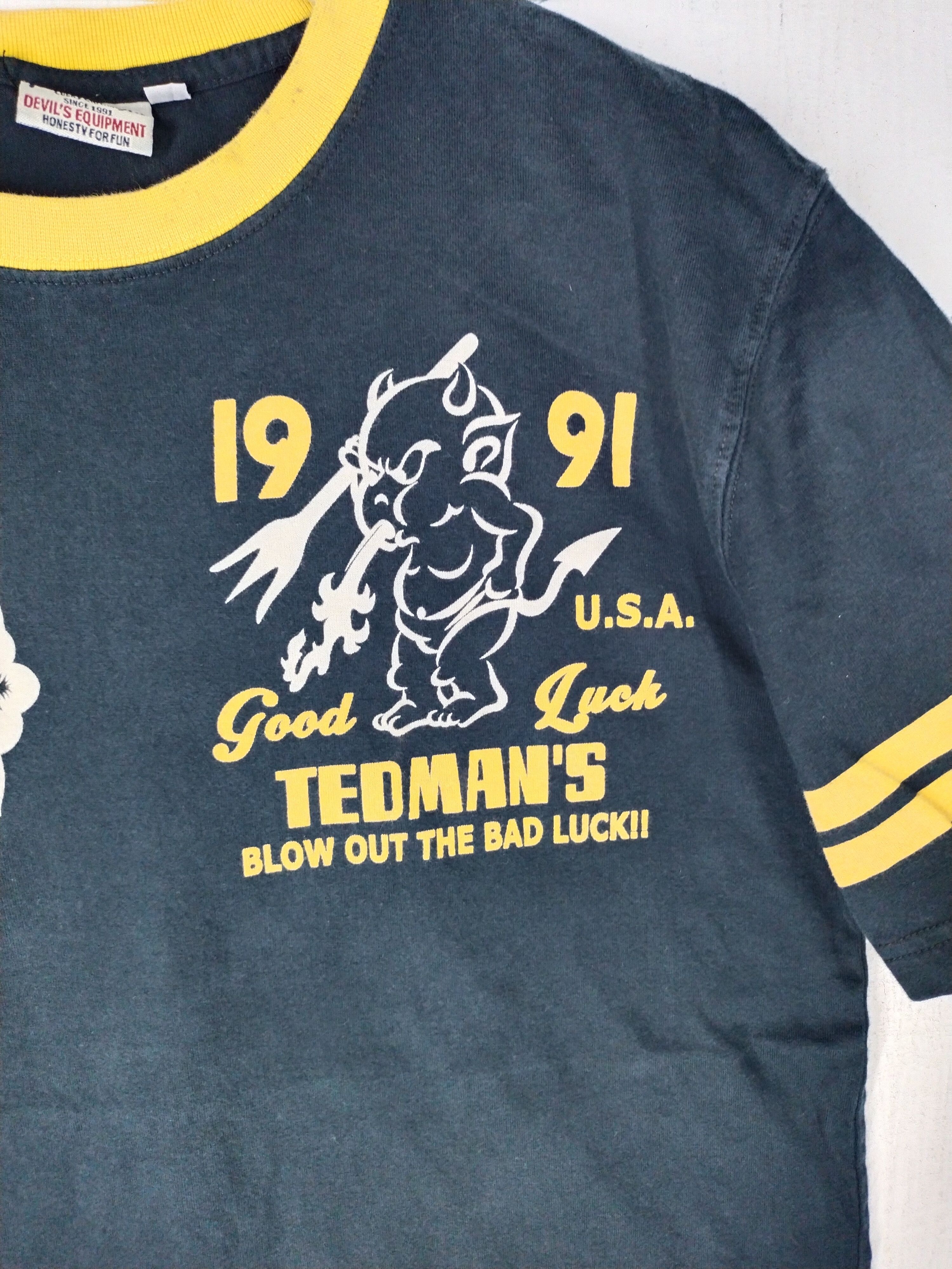 Japanese Brand Vintage Tedman's Lucky Red Devil Photo Tee Size US M / EU 48-50 / 2 - 3 Thumbnail