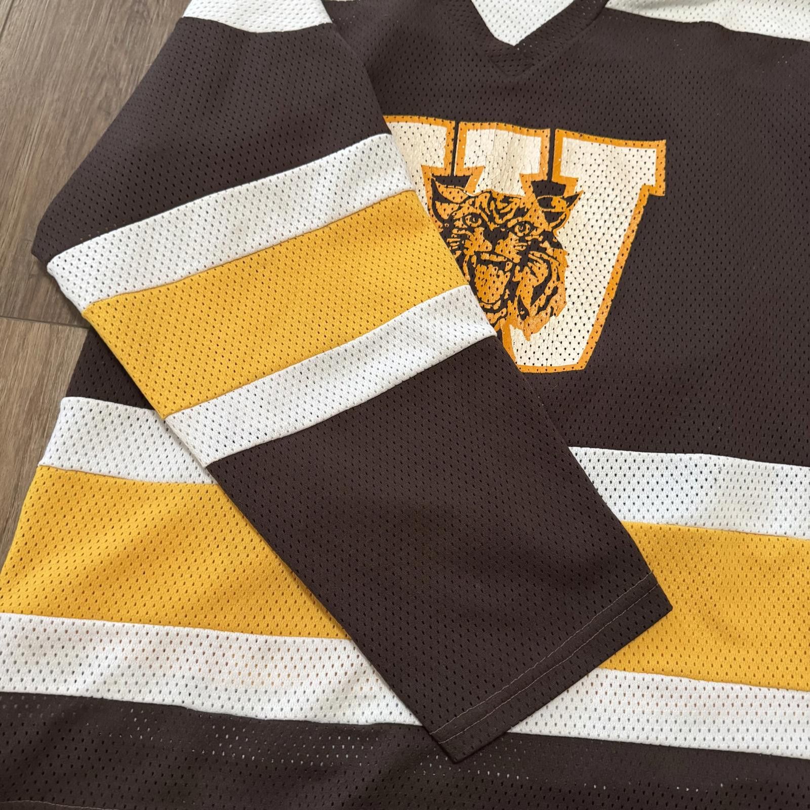 Other Vintage 70s 80s Hockey Jersey Sweater Canada Brown Yellow Size US XL / EU 56 / 4 - 10 Thumbnail