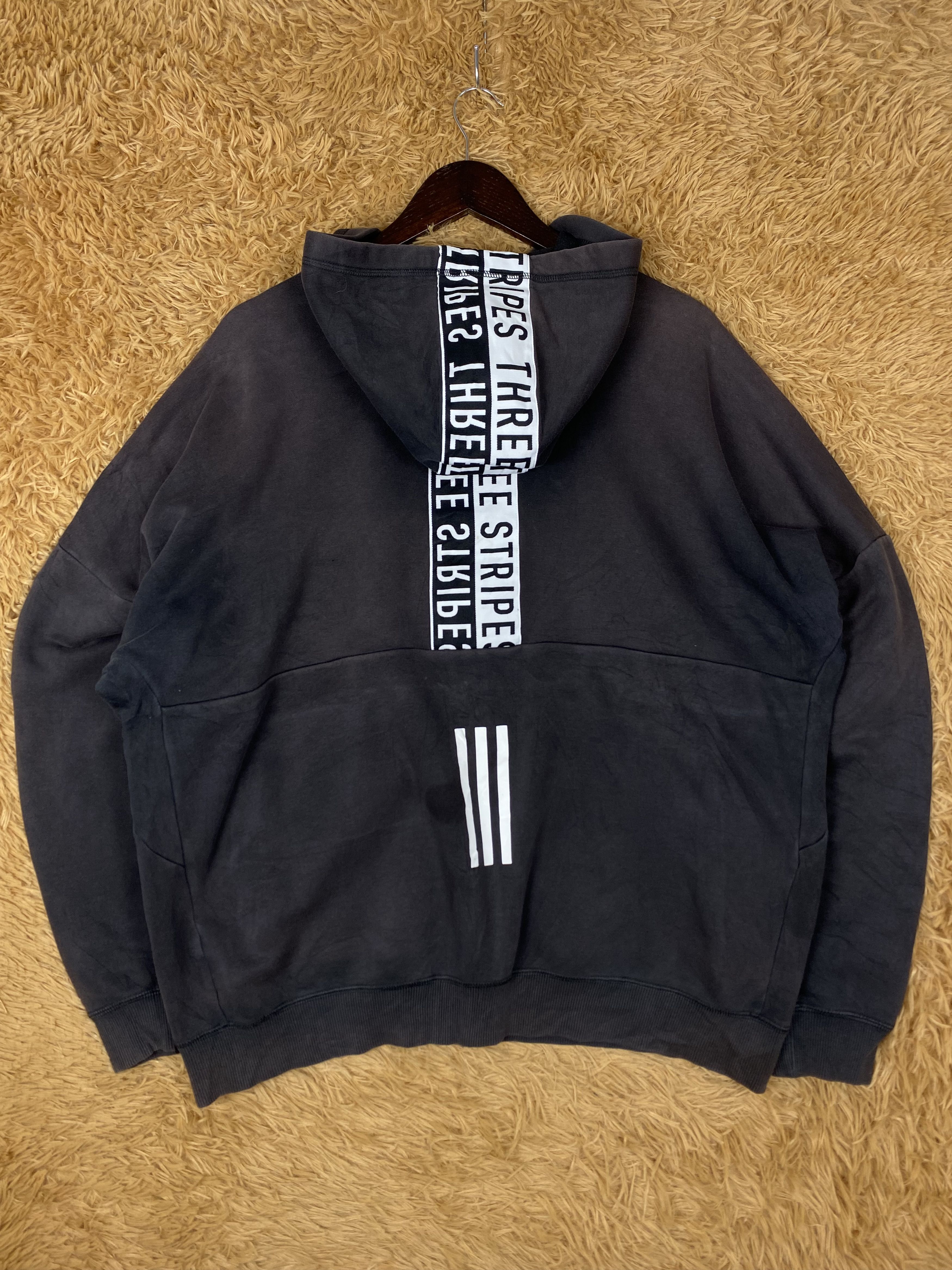 Adidas Vintage Adidas 3 Stripe Zip Up Hoodies PS0364 Size US L / EU 52-54 / 3 - 5 Thumbnail