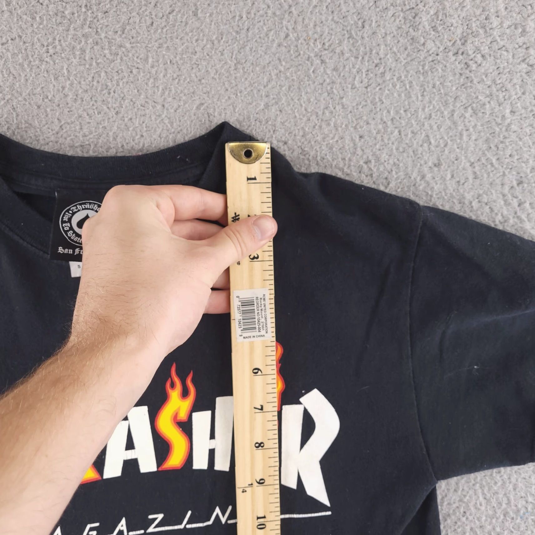 Thrasher Thrasher Shirt Mens S Black Slim Fit Crew Neck Short Sleeve T-Shirt Size US S / EU 44-46 / 1 - 6 Thumbnail
